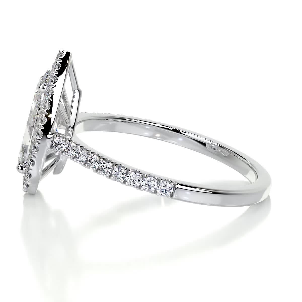 Pear Halo Lab Grown Diamond Engagement Ring