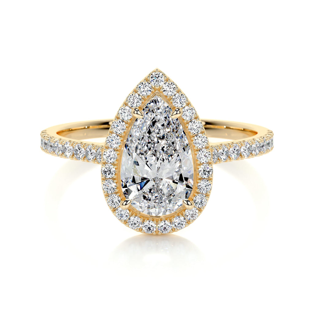 Pear Halo Lab Grown Diamond Engagement Ring