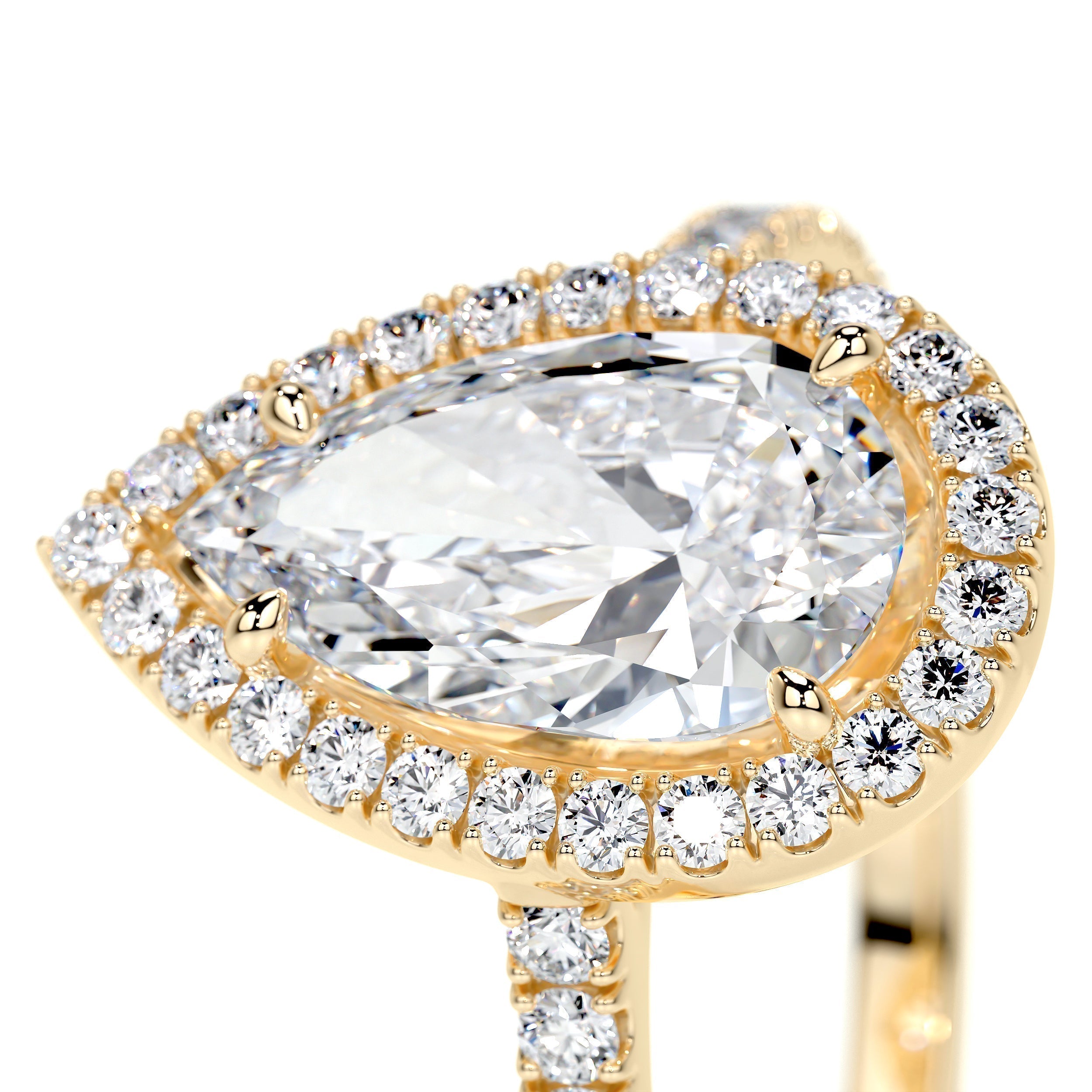 Pear Halo Lab Grown Diamond Engagement Ring