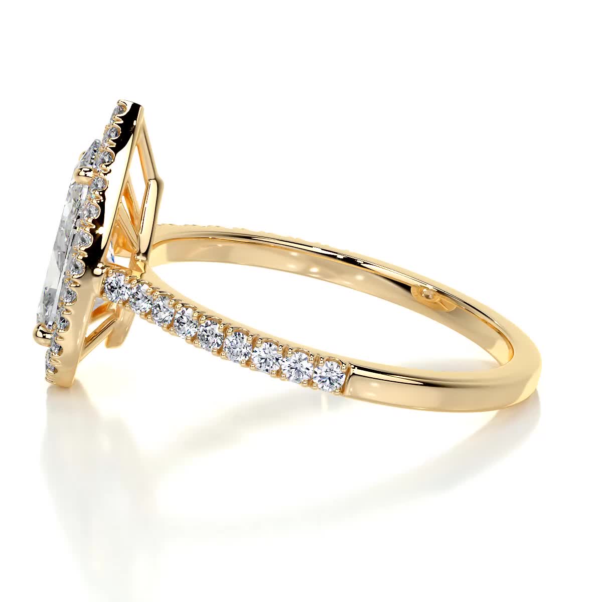 Pear Halo Lab Grown Diamond Engagement Ring