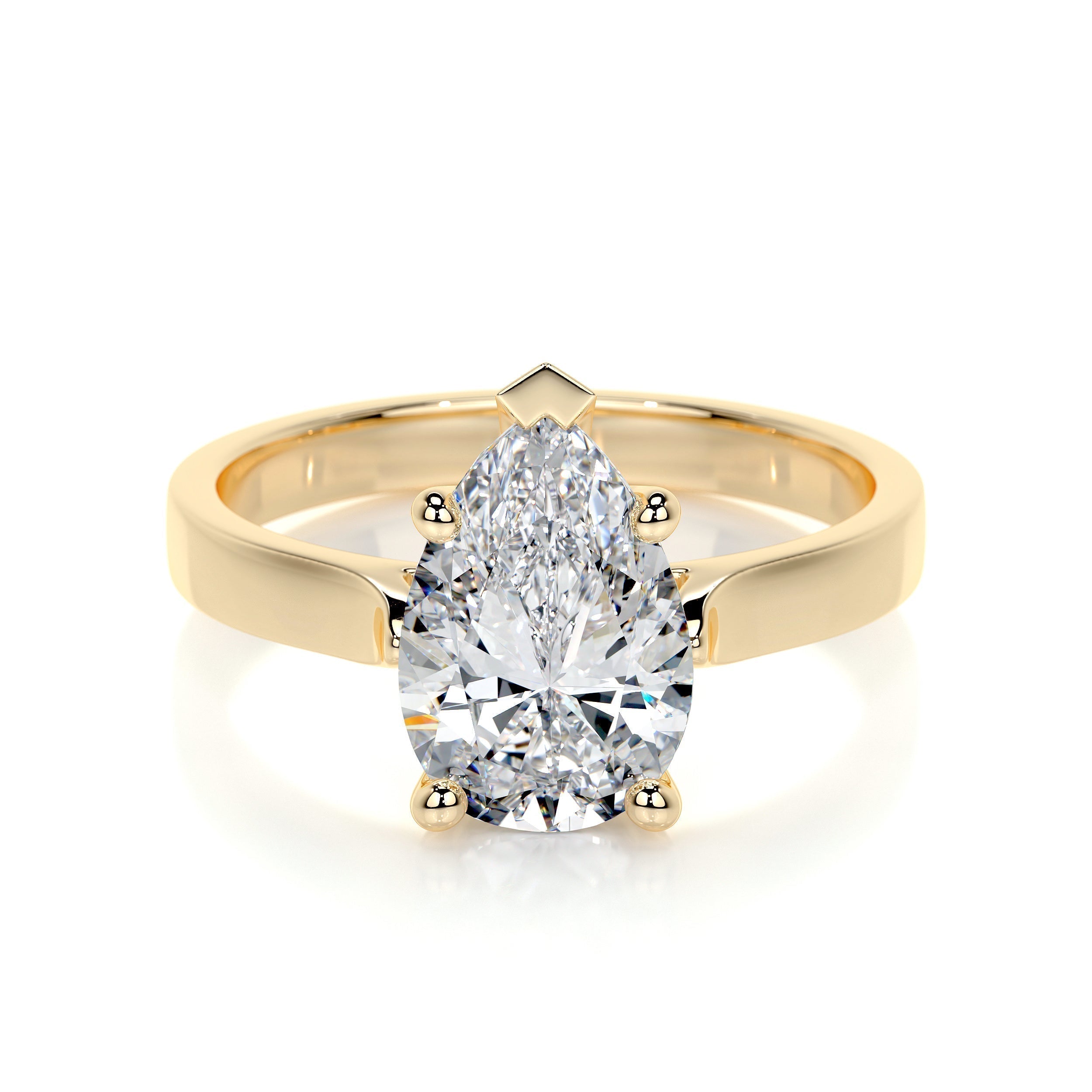 Round Solitaire Lab Grown Diamond Engagement Ring
