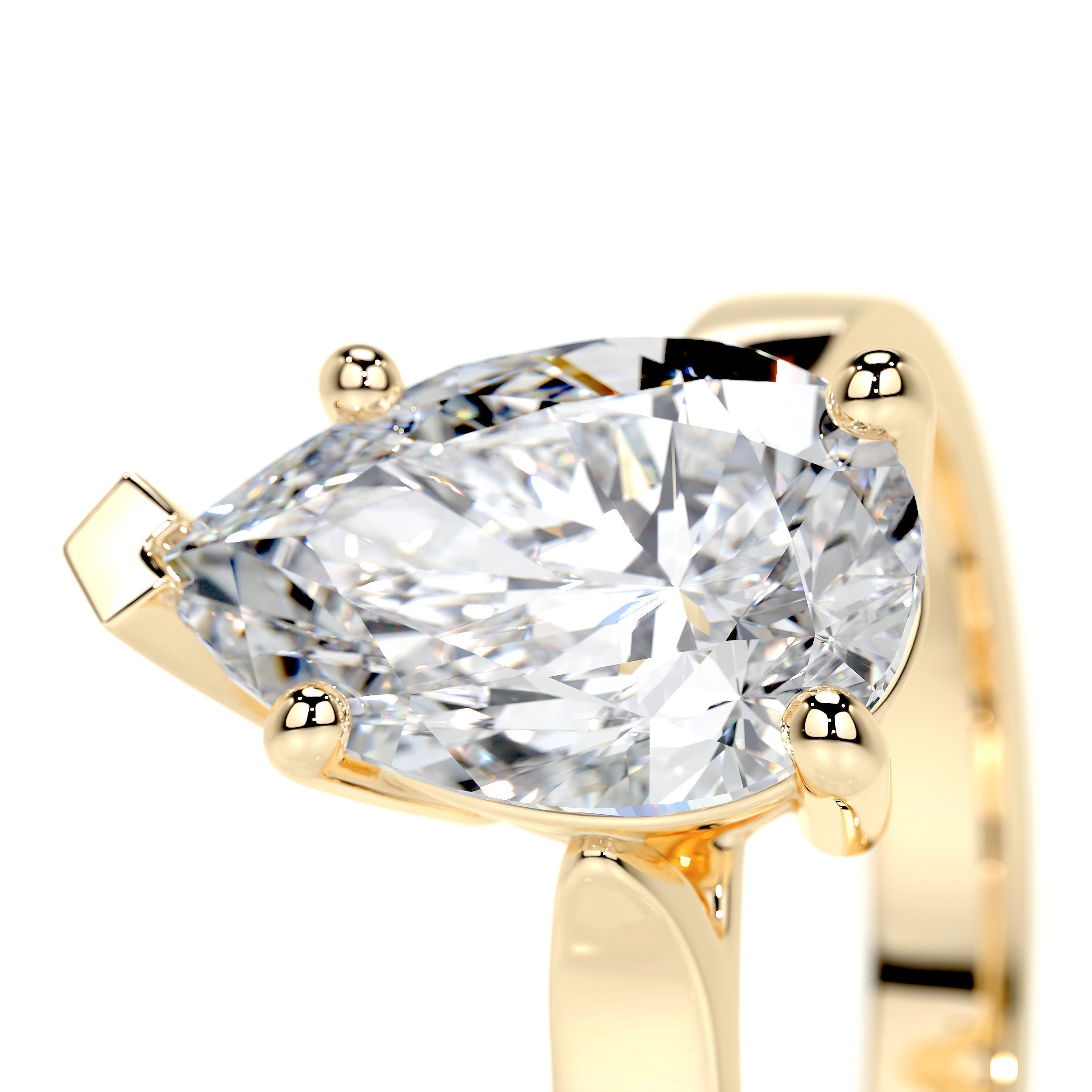 Round Solitaire Lab Grown Diamond Engagement Ring