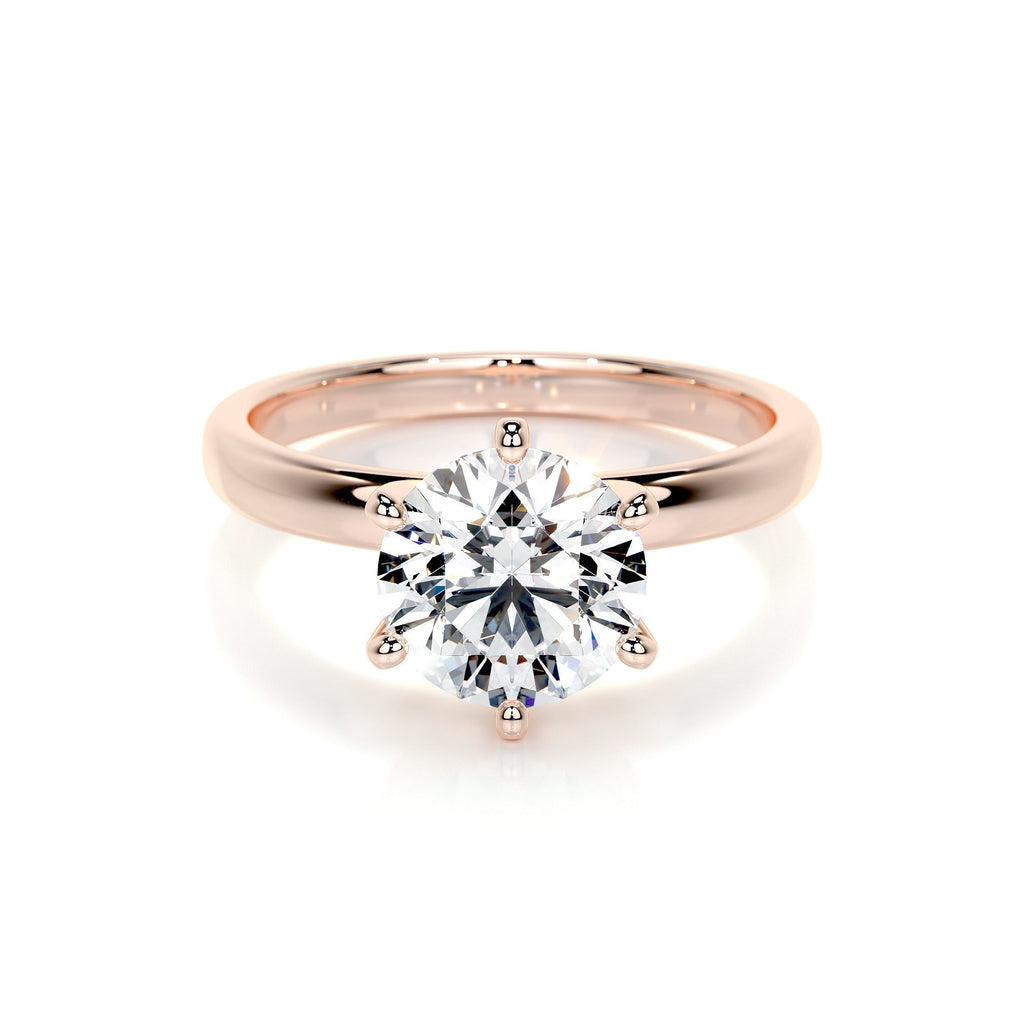 Round Solitaire Lab Grown Diamond Engagement Ring