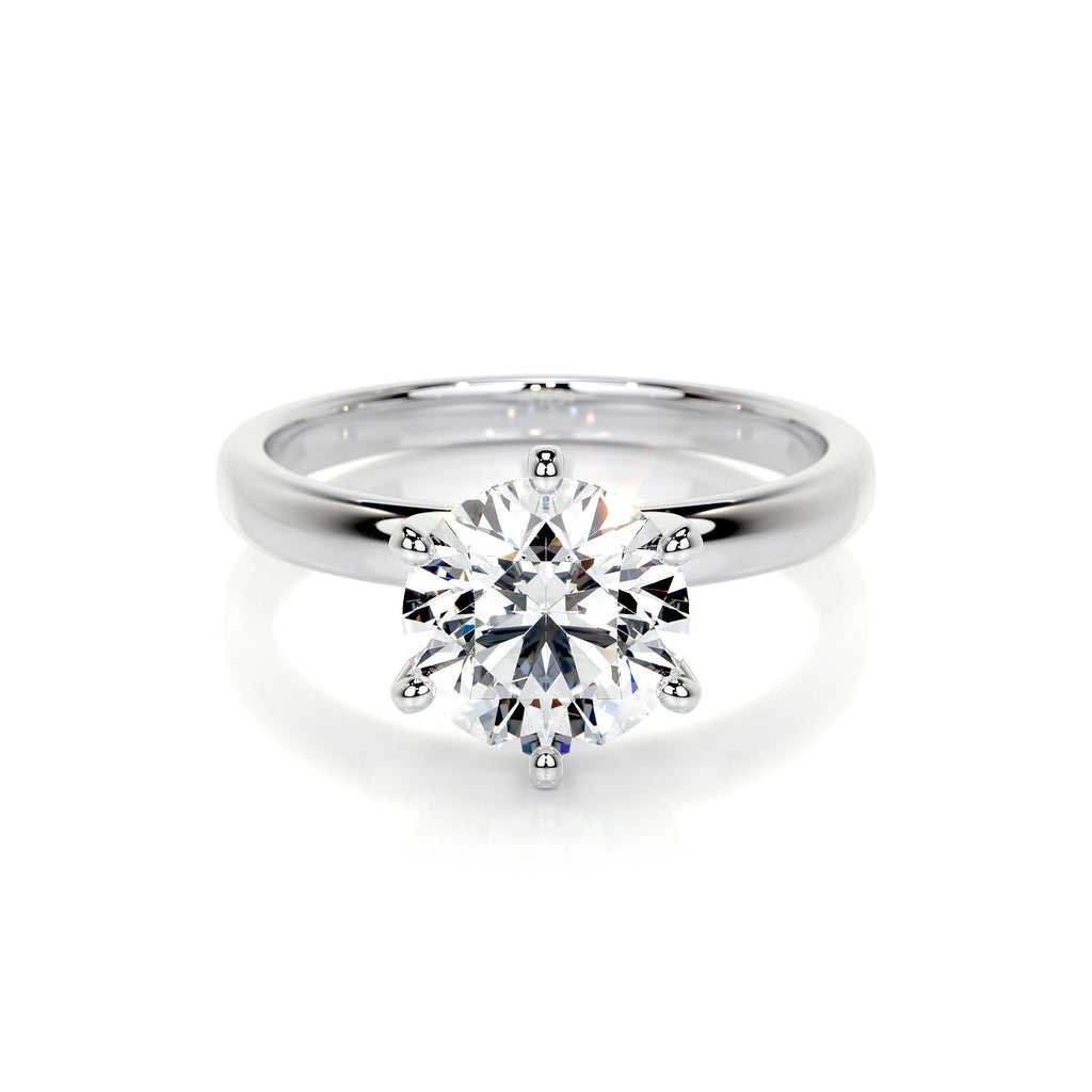 Round Solitaire Lab Grown Diamond Engagement Ring