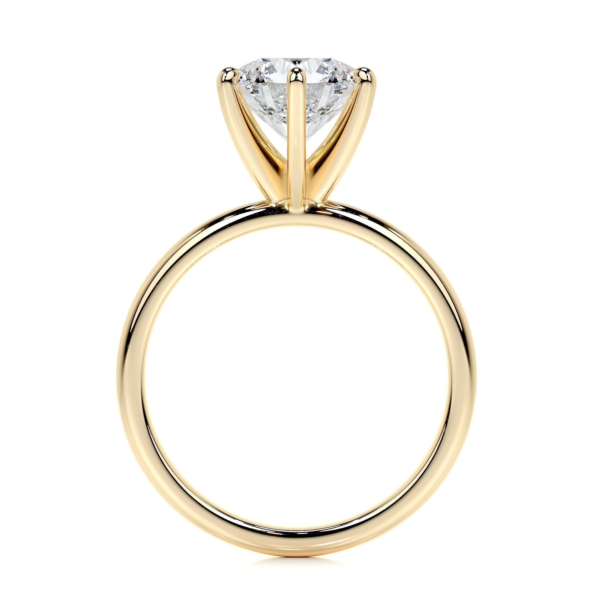 Round Solitaire Lab Grown Diamond Engagement Ring