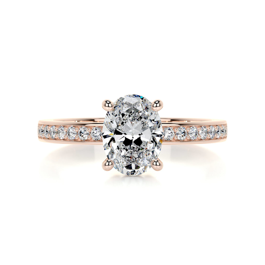 Oval Pave Lab Grown Diamond Engagement Ring
