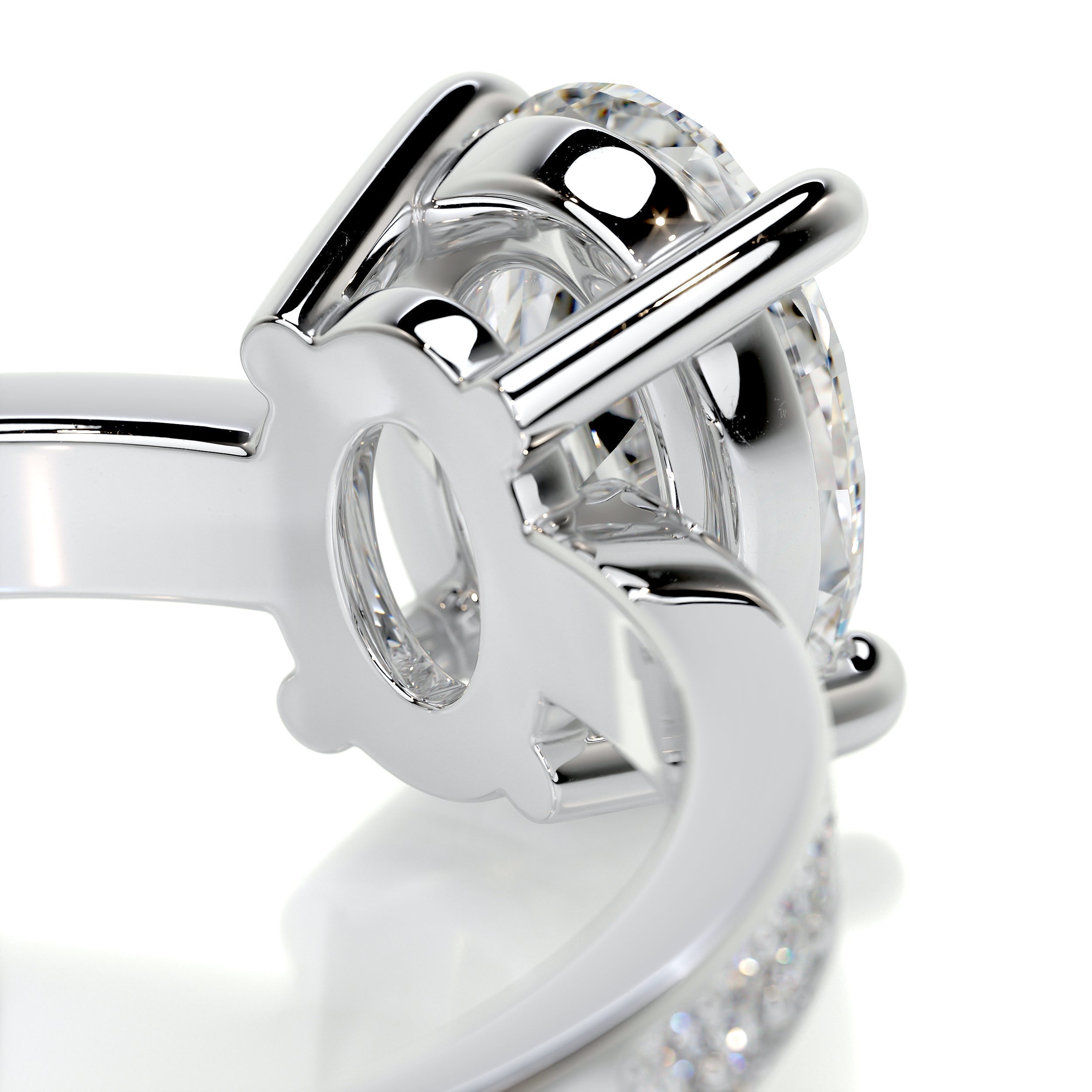 Oval Pave Lab Grown Diamond Engagement Ring