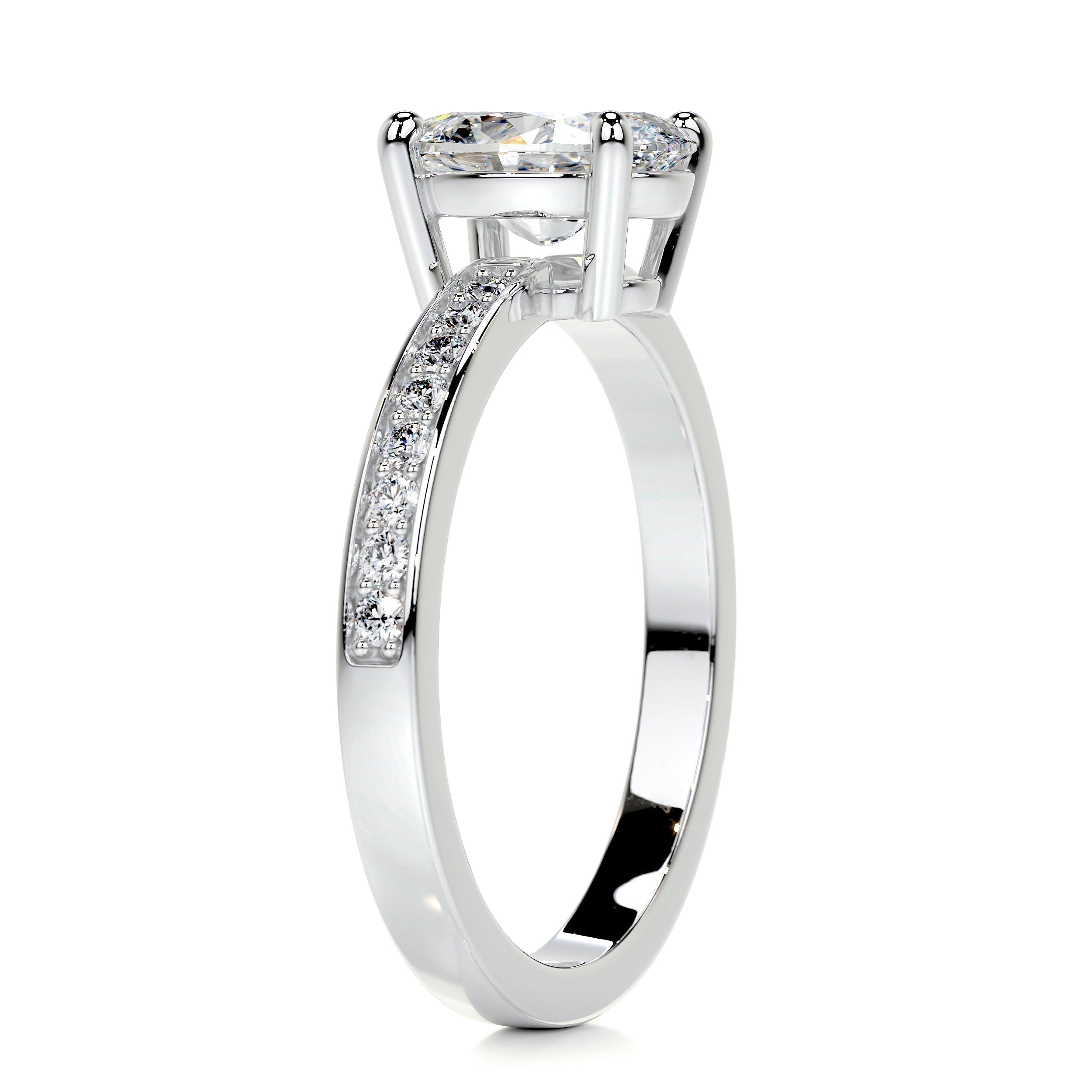 Oval Pave Lab Grown Diamond Engagement Ring