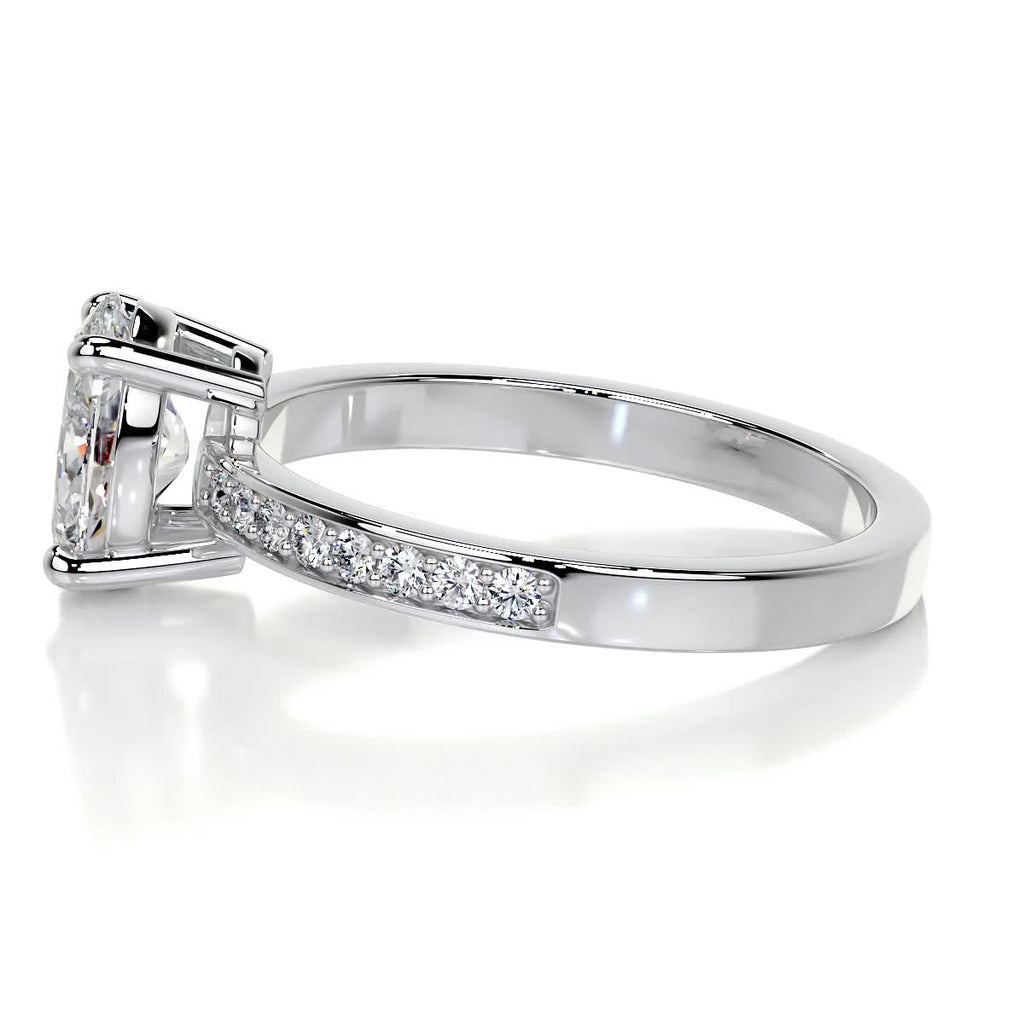 Oval Pave Lab Grown Diamond Engagement Ring