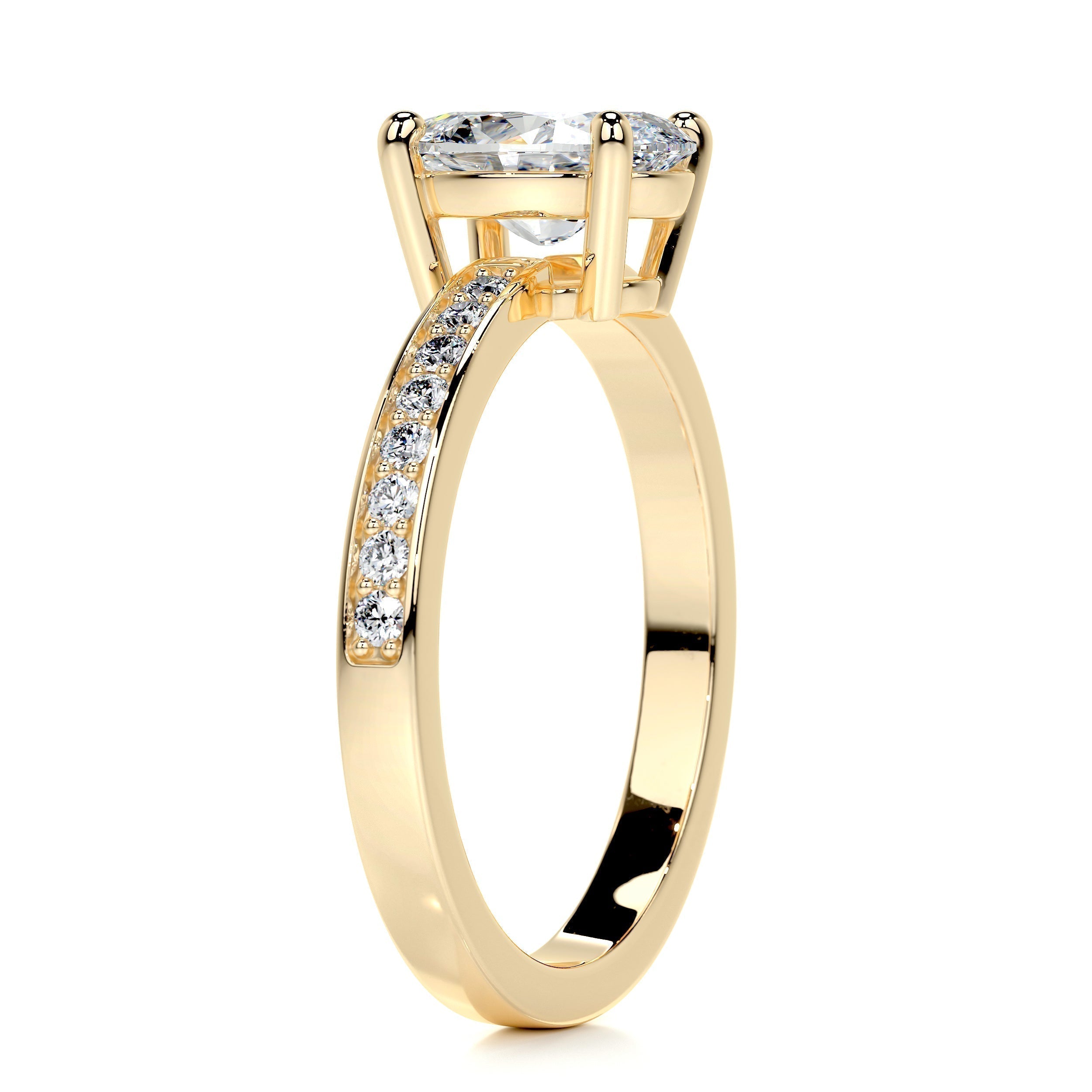 Oval Pave Lab Grown Diamond Engagement Ring