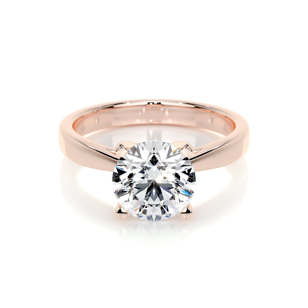 Round Solitaire Lab Grown Diamond Engagement Ring