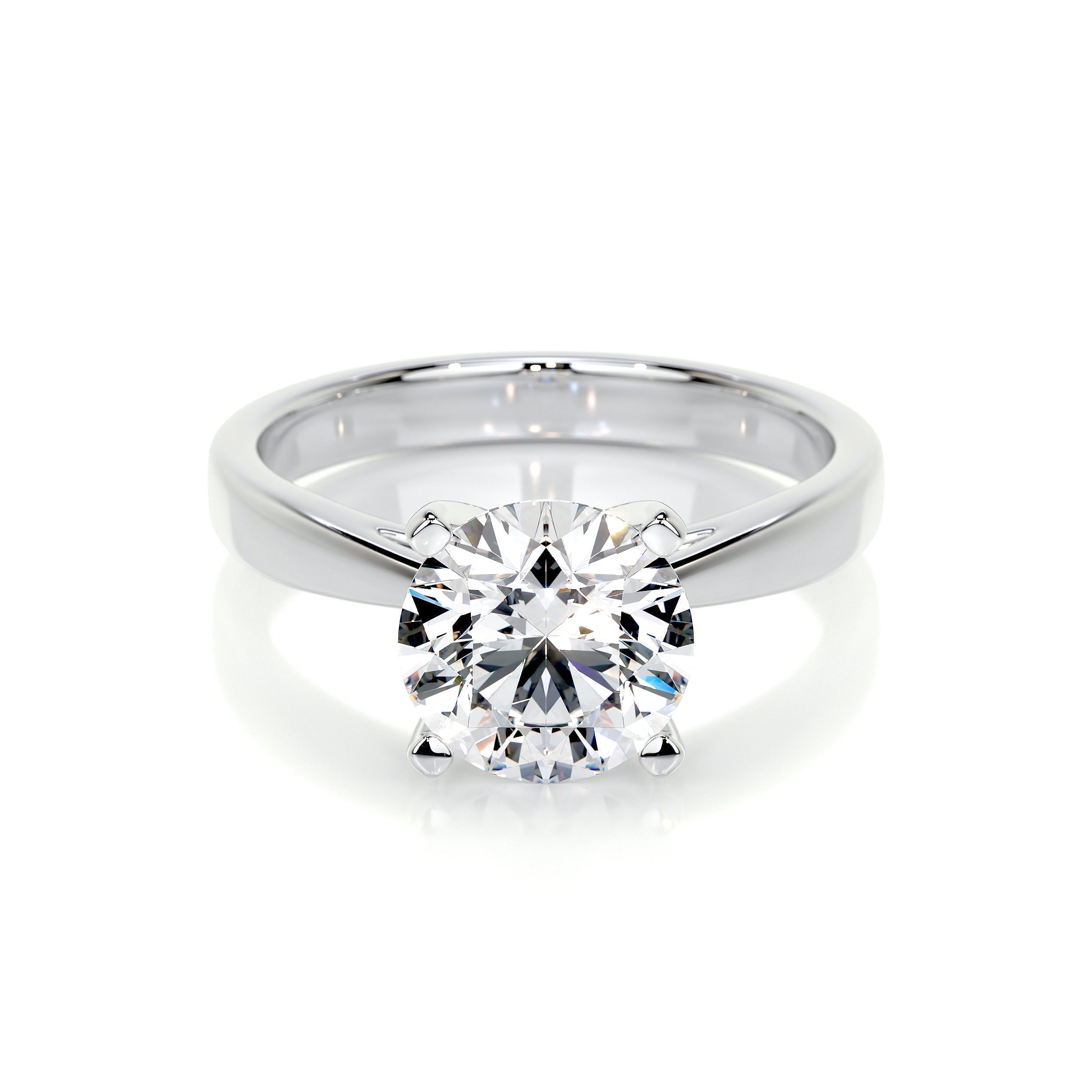 Round Solitaire Lab Grown Diamond Engagement Ring