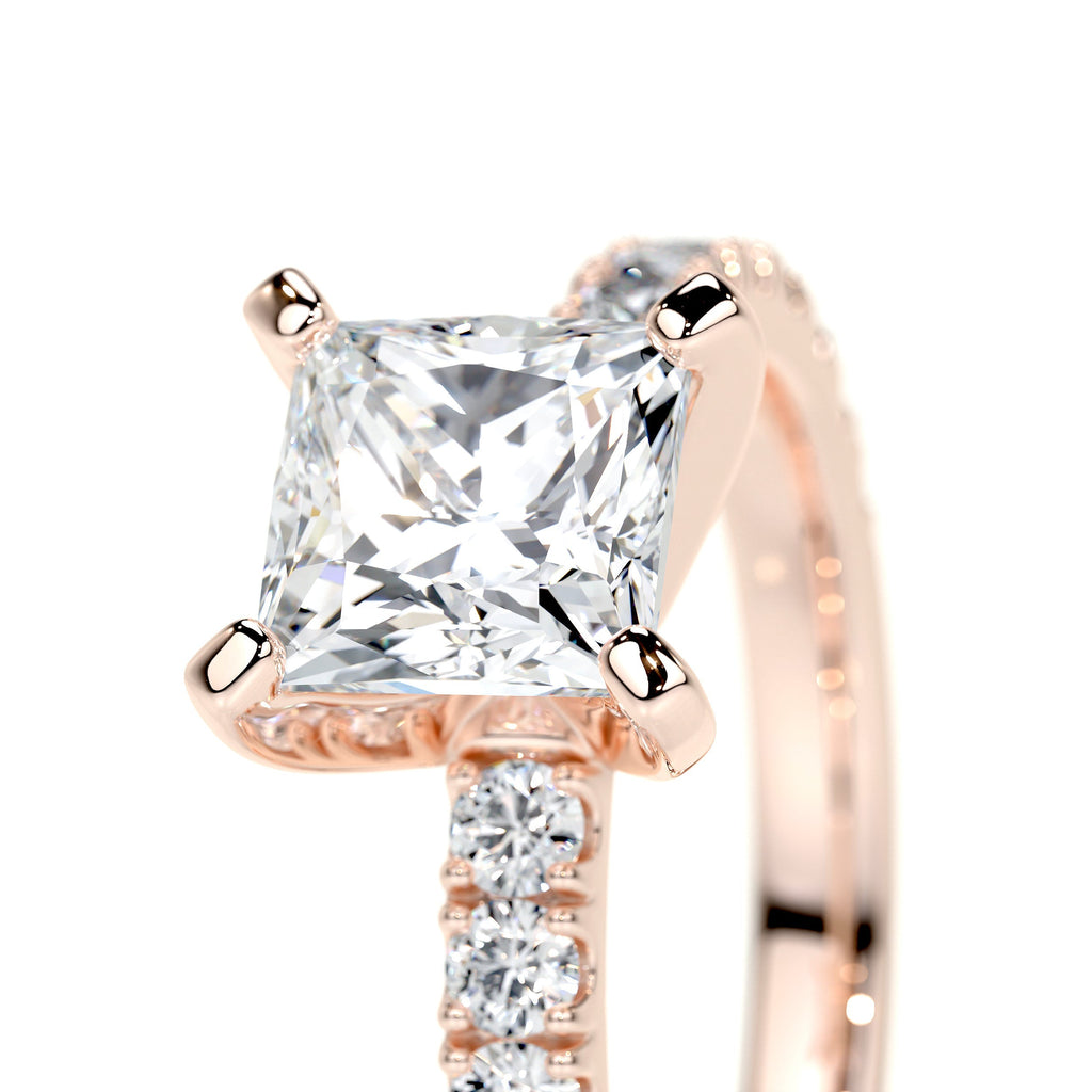 Princess Pave Lab Grown Diamond Engagement Ring
