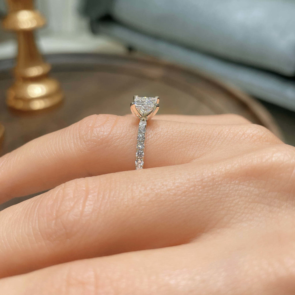 Princess Pave Lab Grown Diamond Engagement Ring
