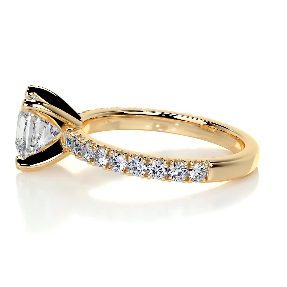 Princess Pave Lab Grown Diamond Engagement Ring
