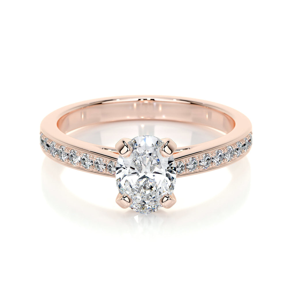 Oval Pave Lab Grown Diamond Engagement Ring