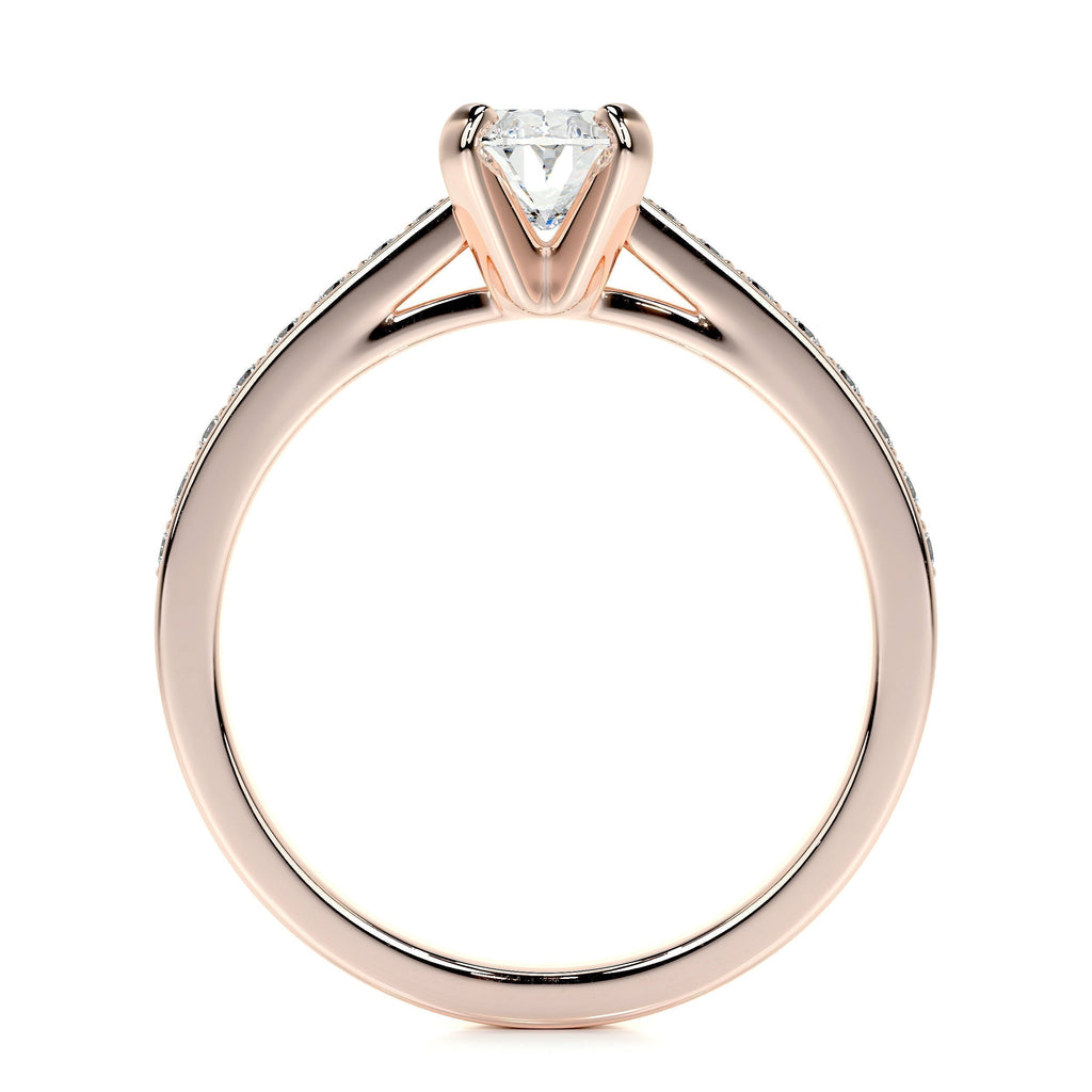 Oval Pave Lab Grown Diamond Engagement Ring