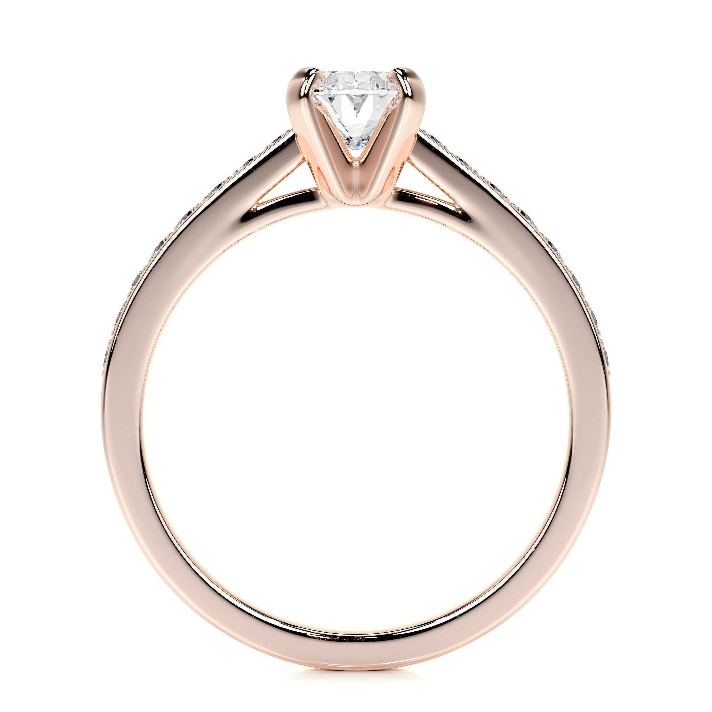 Oval Pave Lab Grown Diamond Engagement Ring