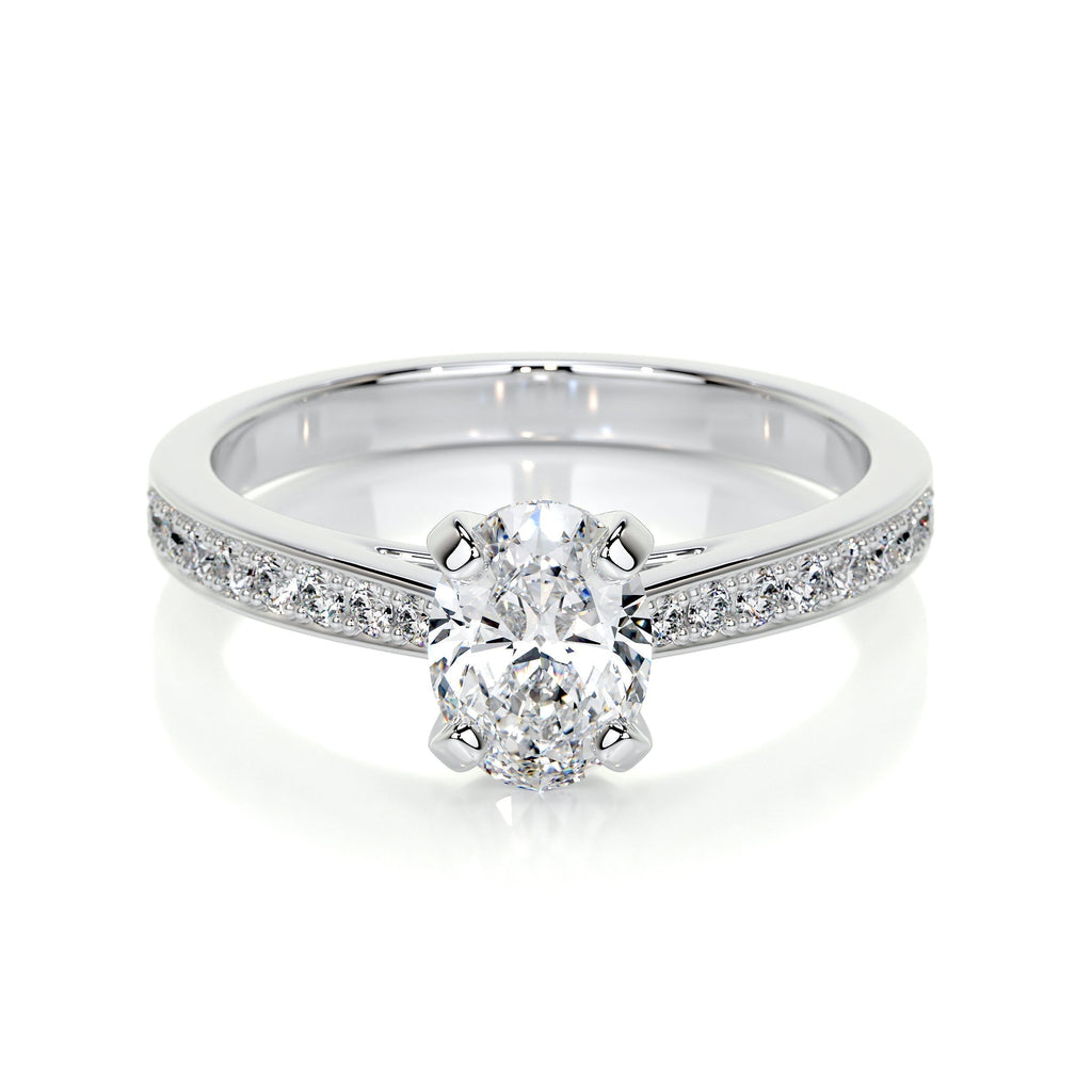 Oval Pave Lab Grown Diamond Engagement Ring