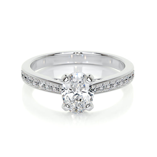 Oval Pave Lab Grown Diamond Engagement Ring
