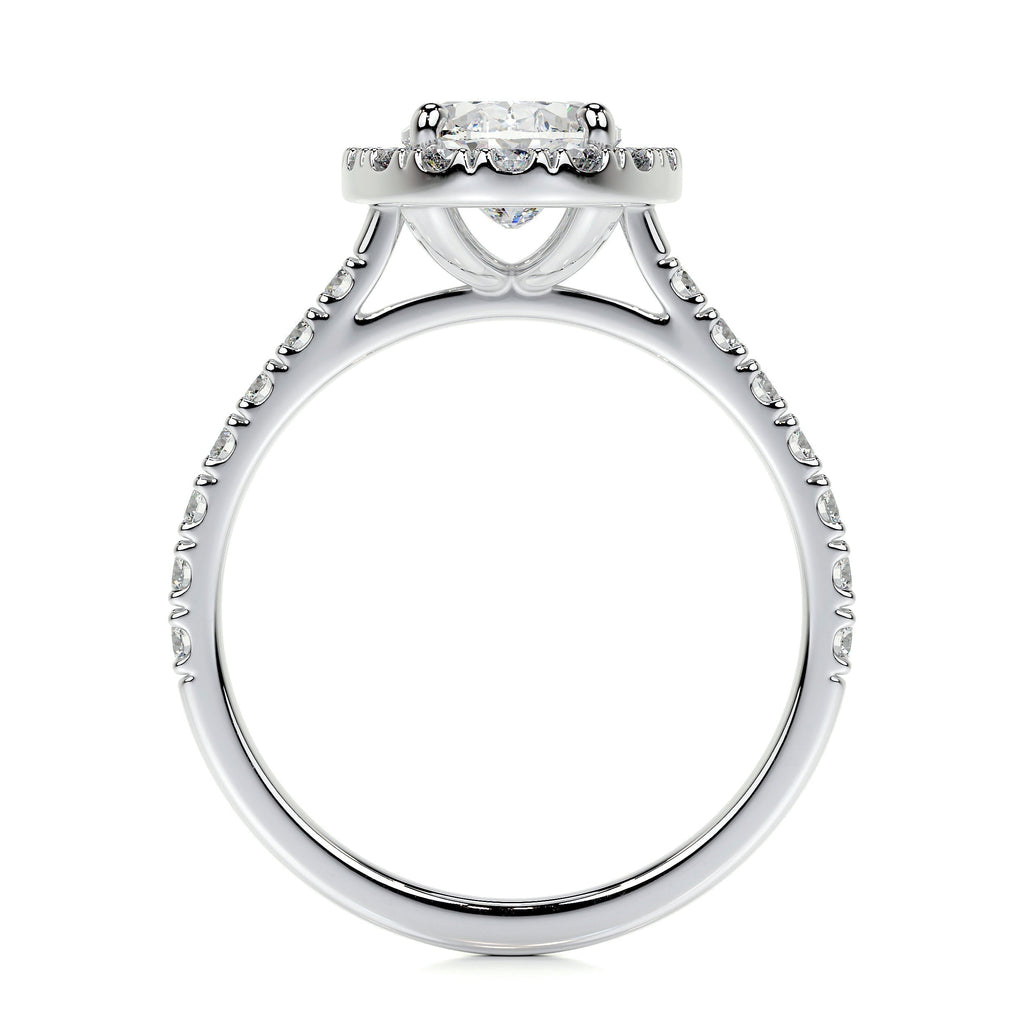 Oval Halo & Pave Lab Grown Diamond Engagement Ring