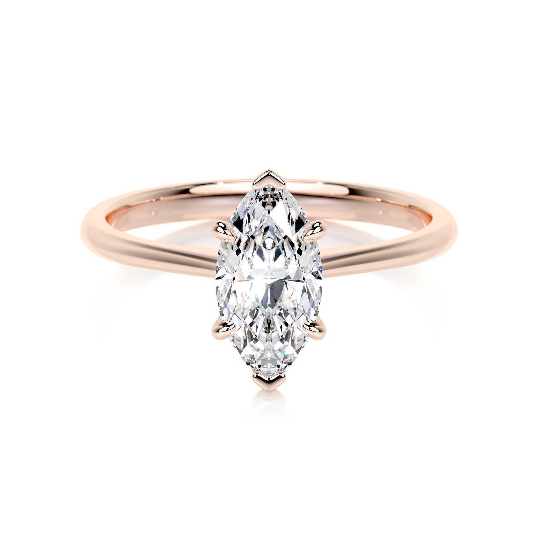 Marquise Solitaire Lab Grown Diamond Engagement Ring