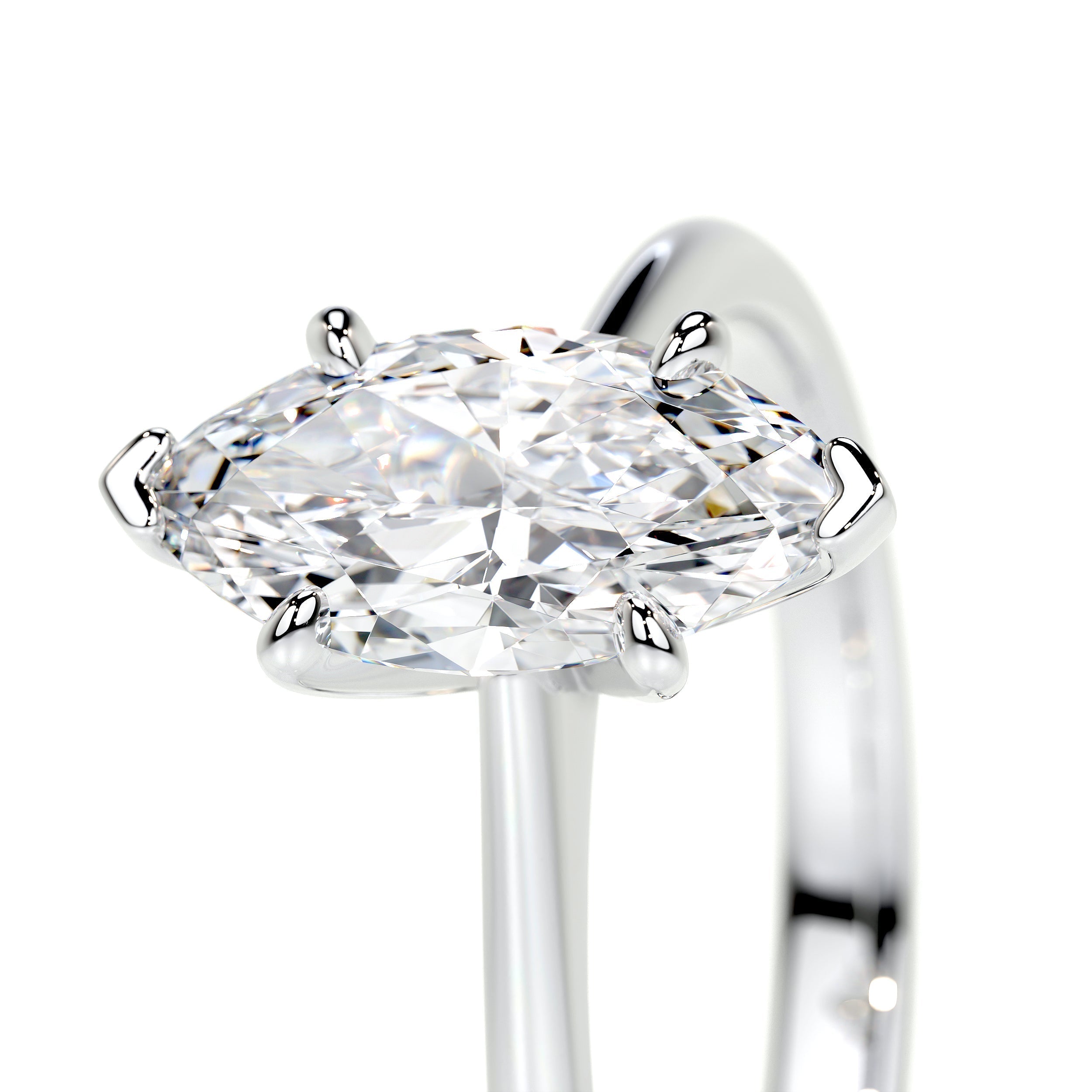 Marquise Solitaire Lab Grown Diamond Engagement Ring