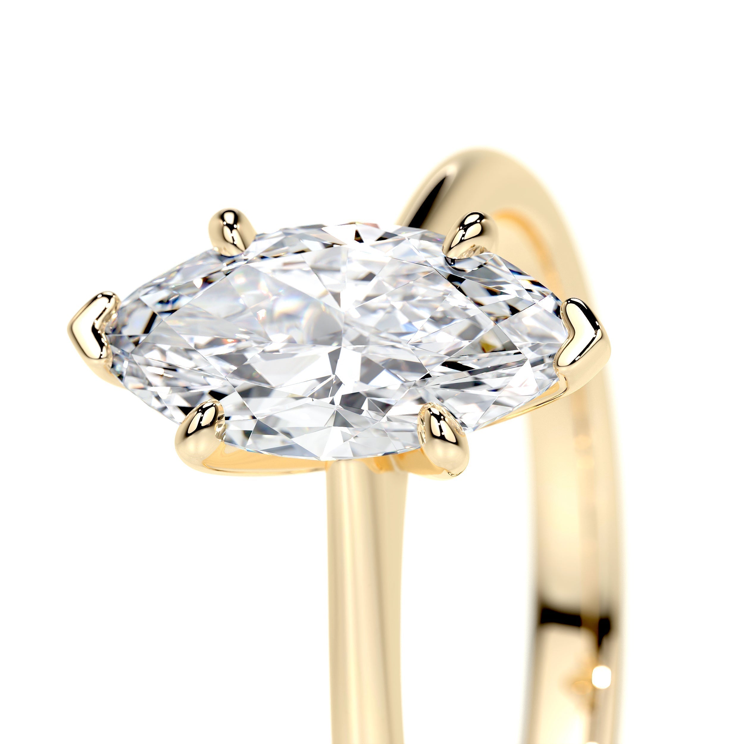Marquise Solitaire Lab Grown Diamond Engagement Ring