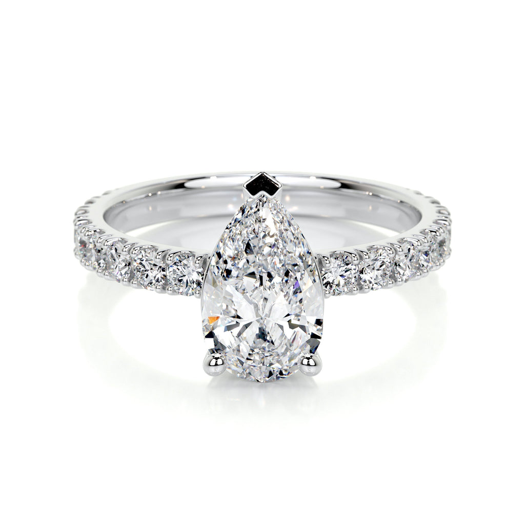 Pear Pave Lab Grown Diamond Engagement Ring