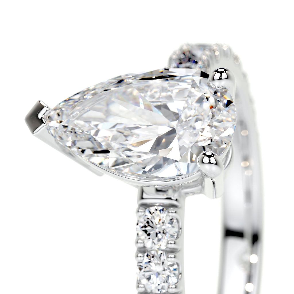 Pear Pave Lab Grown Diamond Engagement Ring