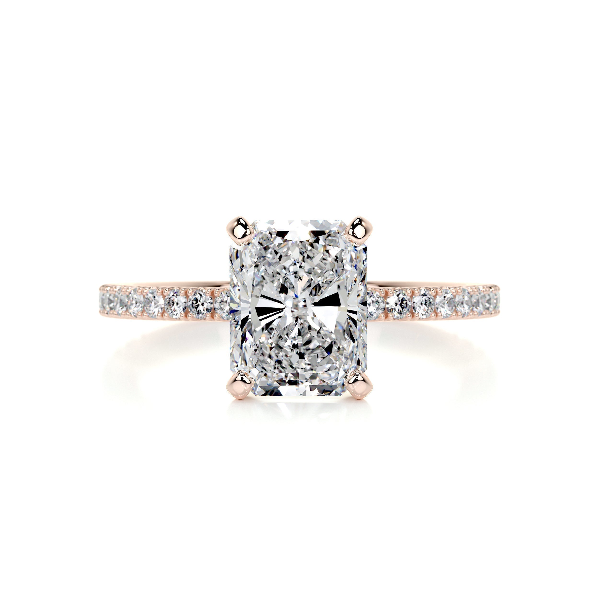 Radiant Pave Lab Grown Diamond Engagement Ring