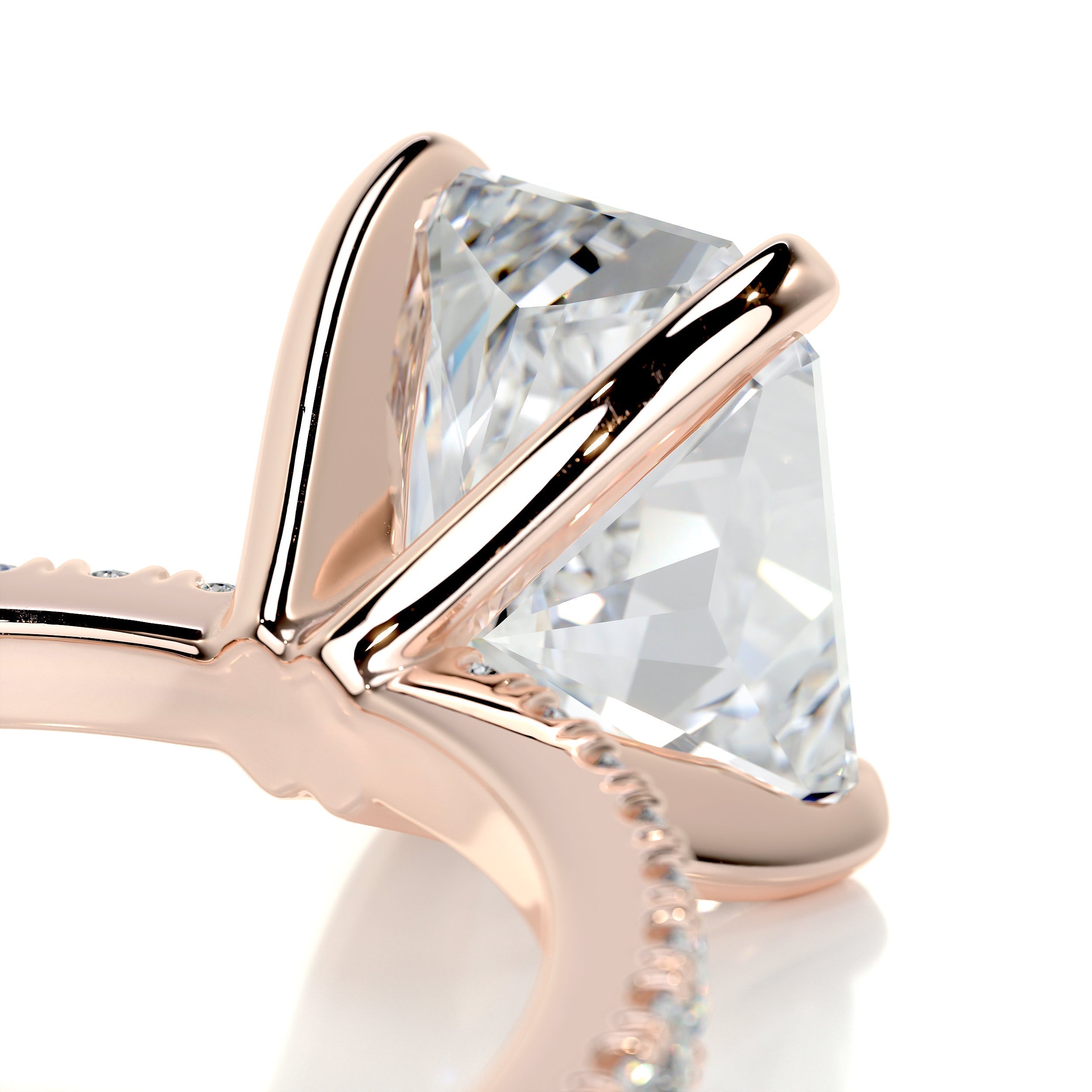 Radiant Pave Lab Grown Diamond Engagement Ring