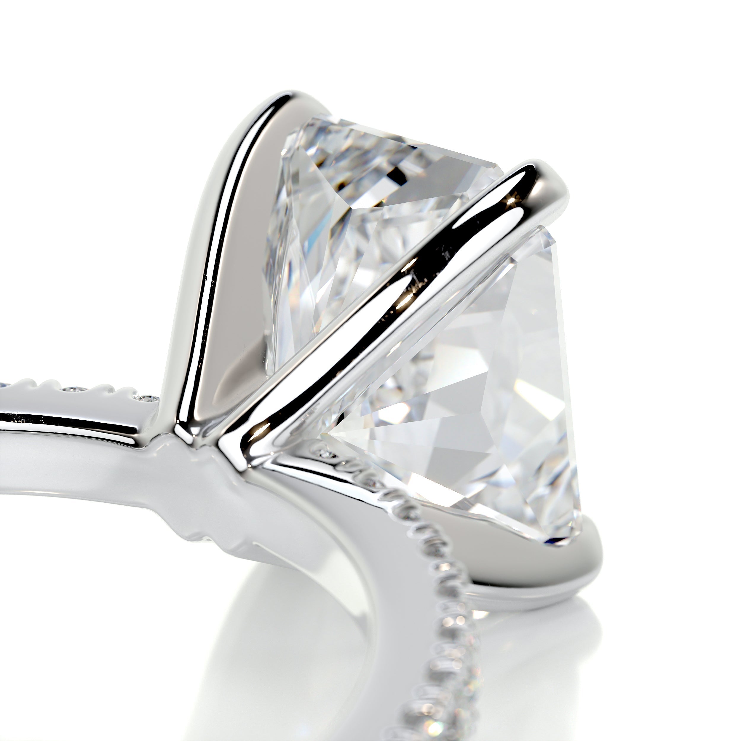 Radiant Pave Lab Grown Diamond Engagement Ring