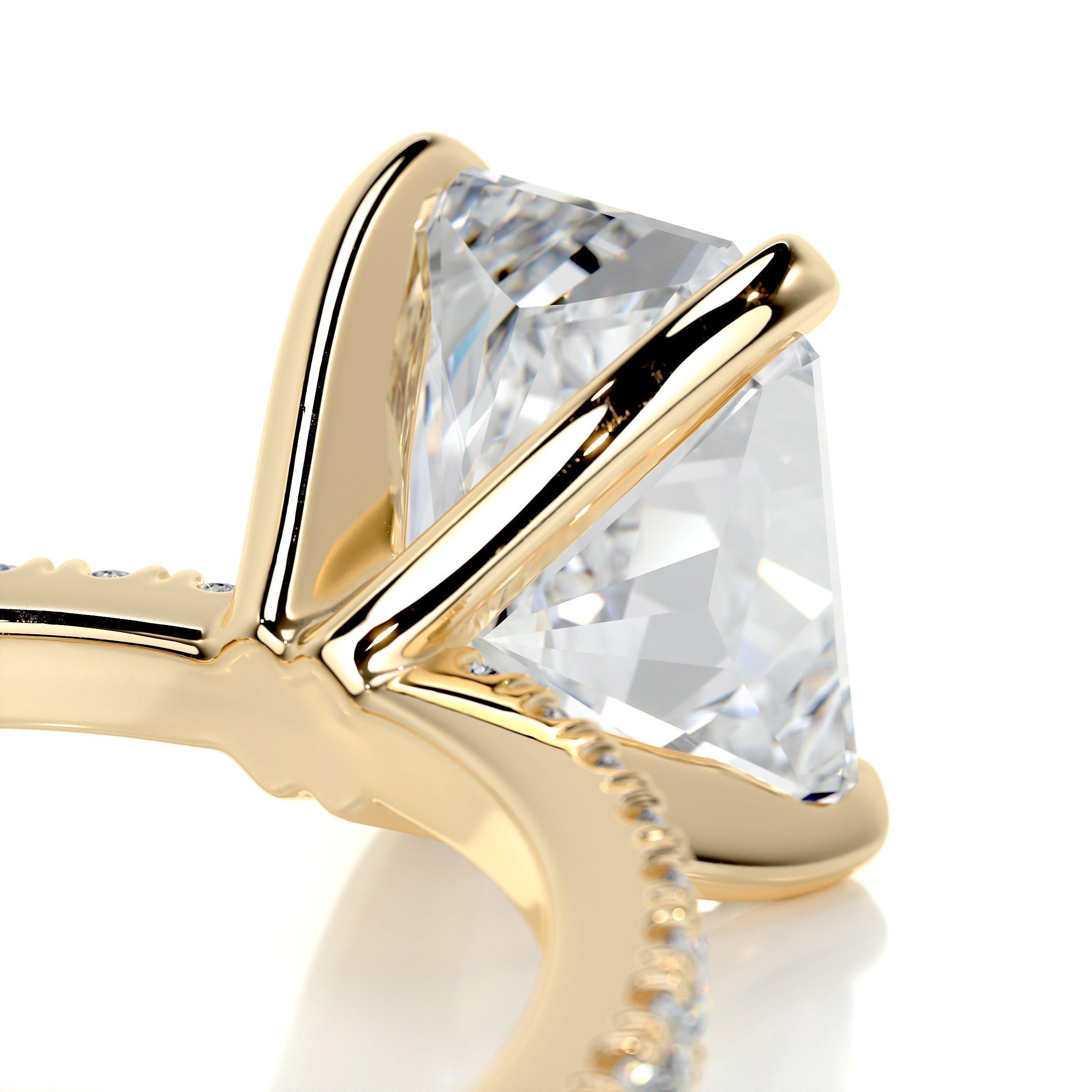 Radiant Pave Lab Grown Diamond Engagement Ring