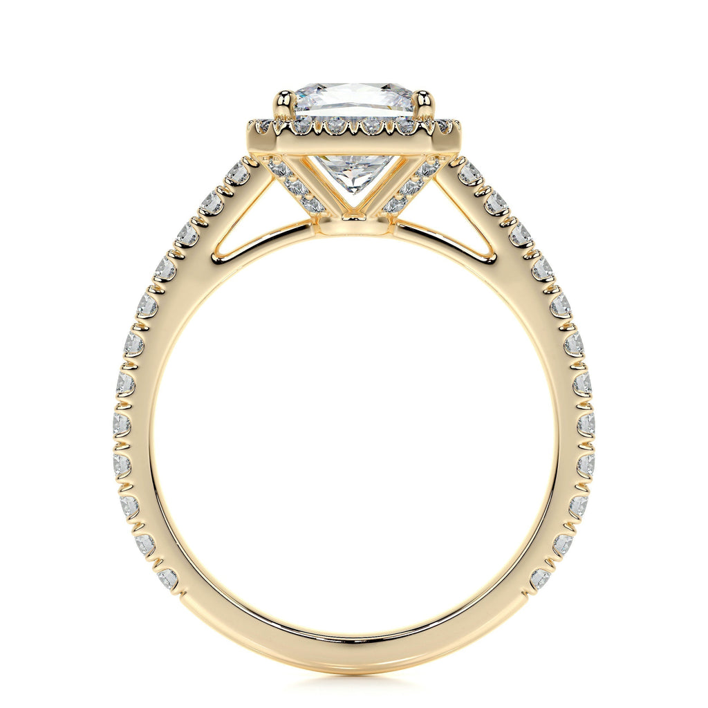 Princess Halo & Pave Lab Grown Diamond Engagement Ring