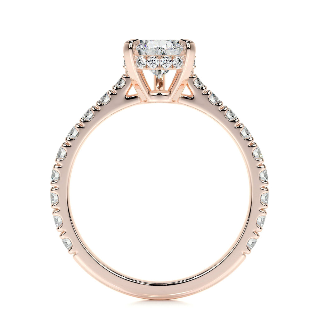 Pear Pave Lab Grown Diamond Engagement Ring
