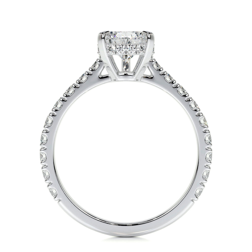 Pear Pave Lab Grown Diamond Engagement Ring