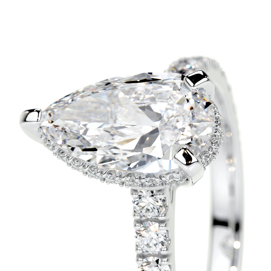 Pear Pave Lab Grown Diamond Engagement Ring