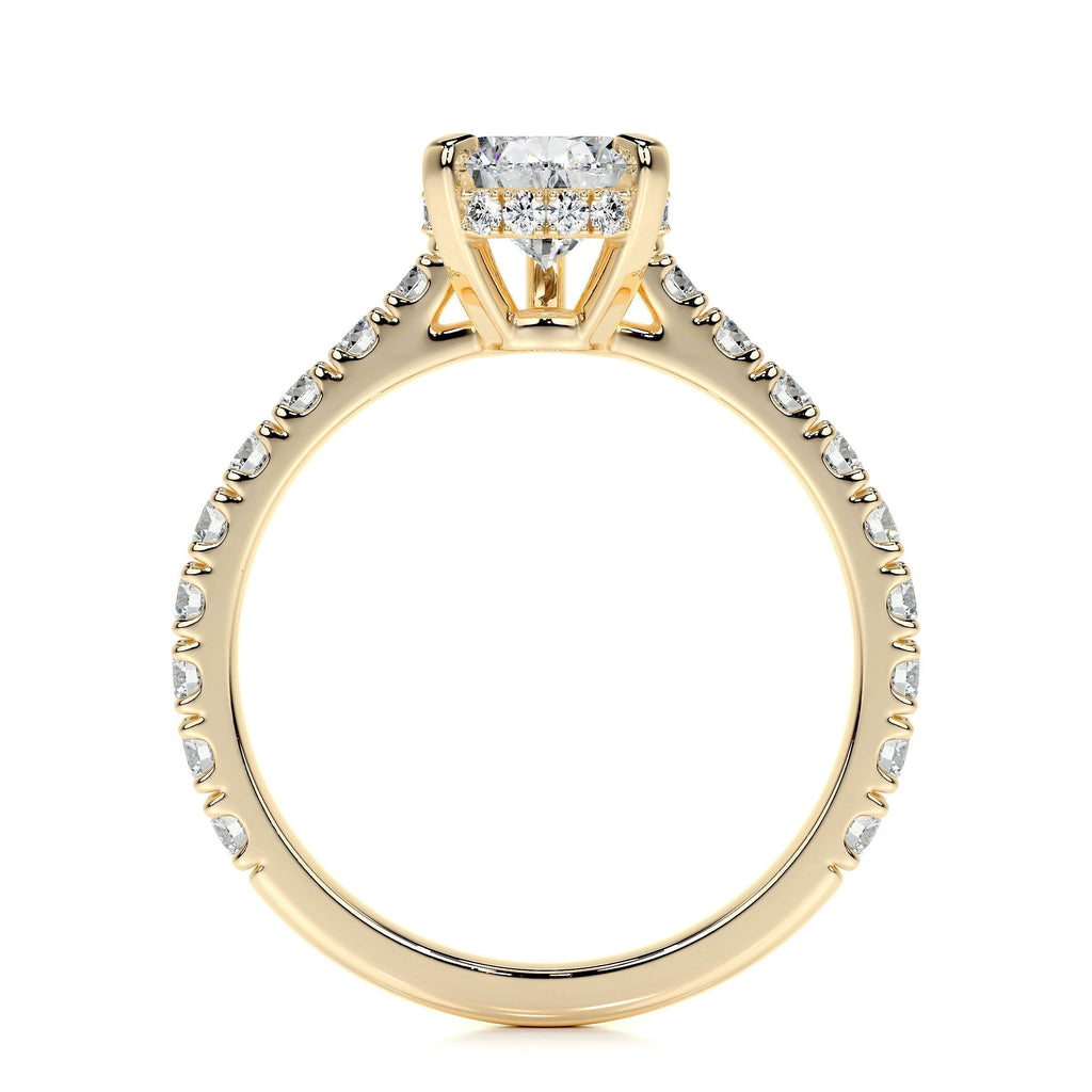 Pear Pave Lab Grown Diamond Engagement Ring