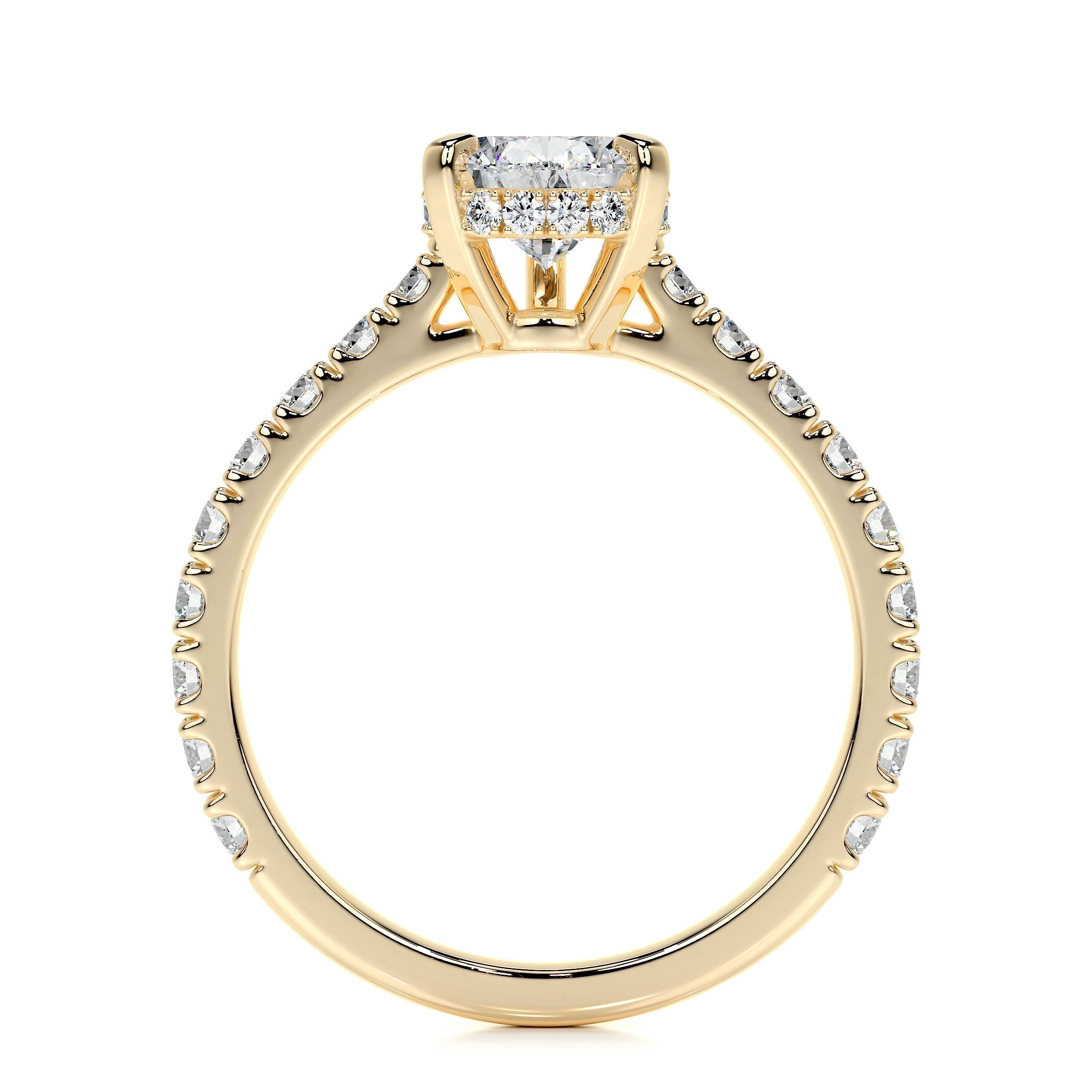 Pear Pave Lab Grown Diamond Engagement Ring
