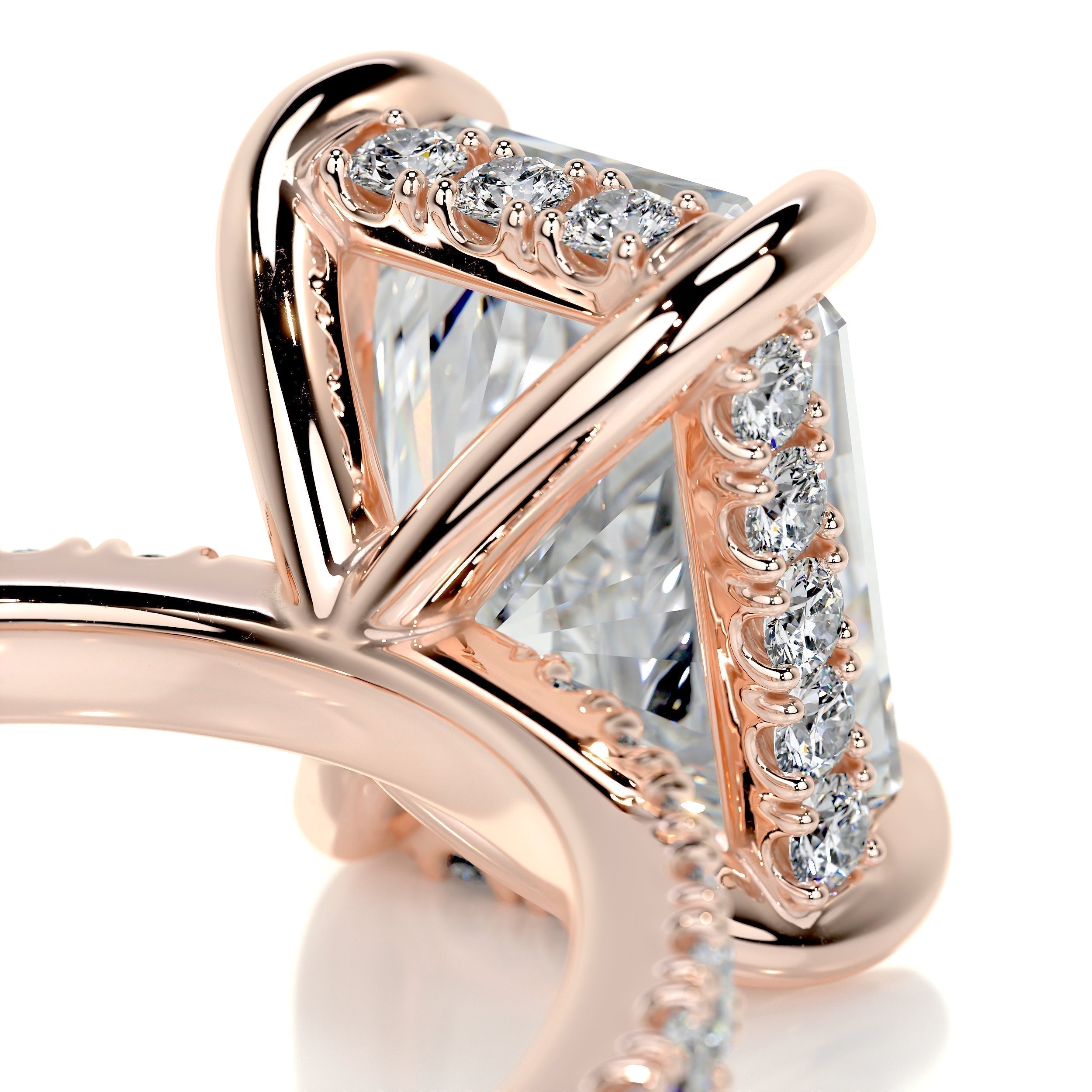 Radiant Pave Lab Grown Diamond Engagement Ring