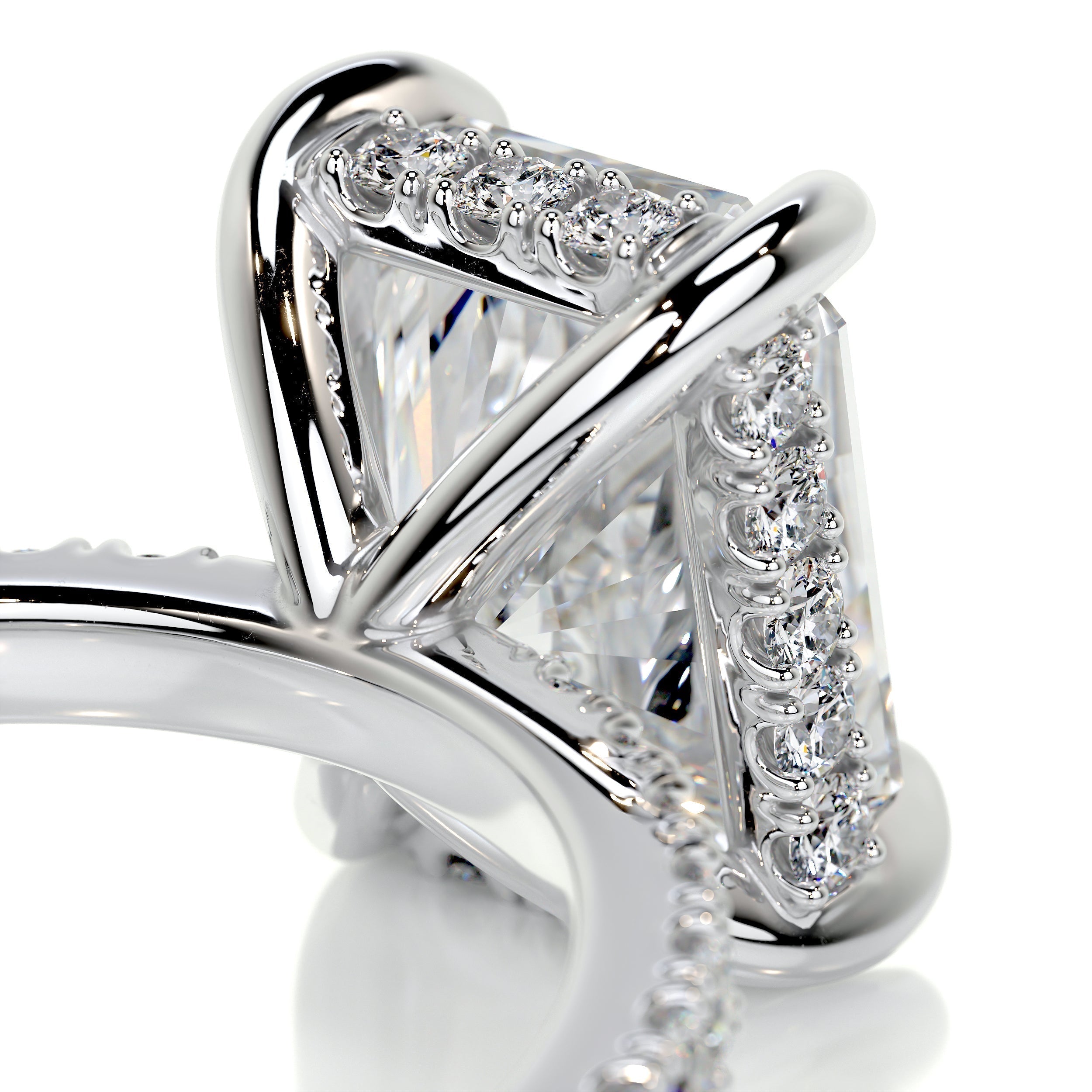 Radiant Pave Lab Grown Diamond Engagement Ring