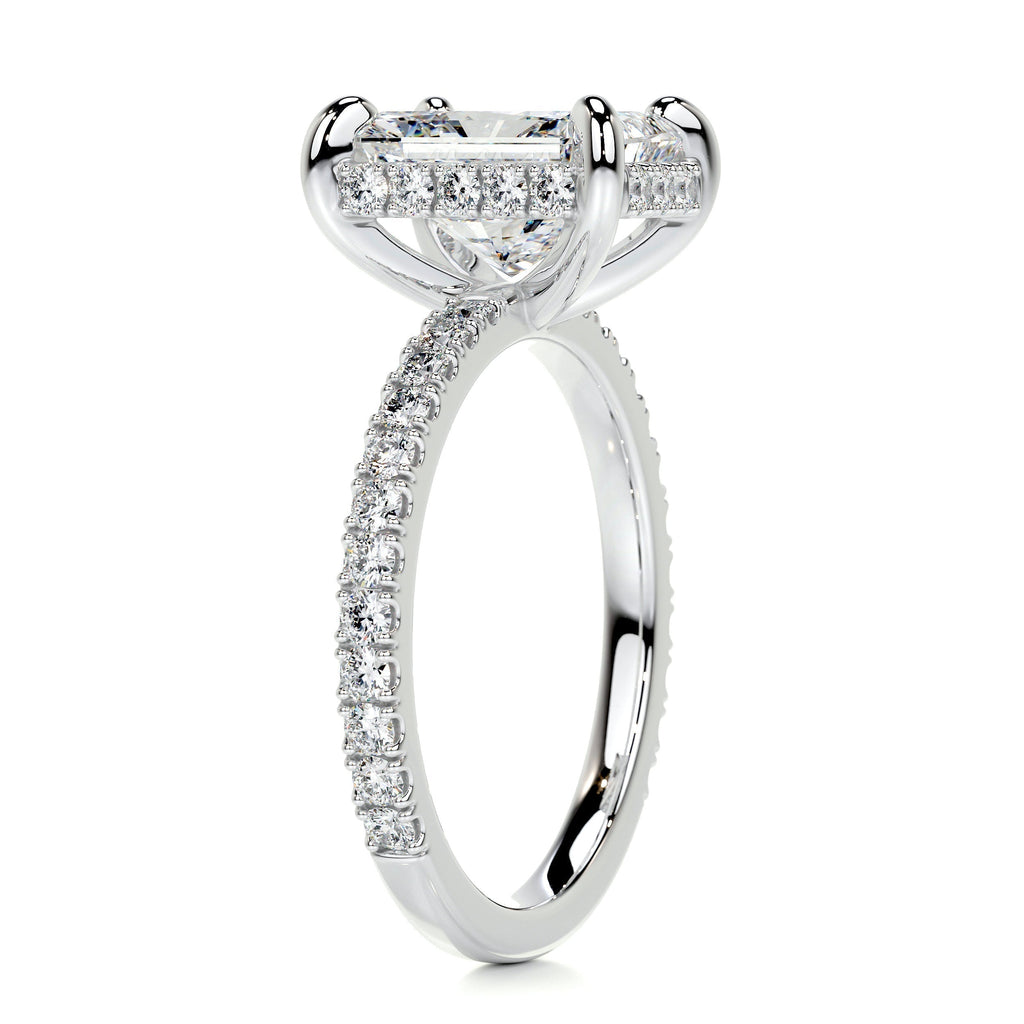 Radiant Pave Lab Grown Diamond Engagement Ring