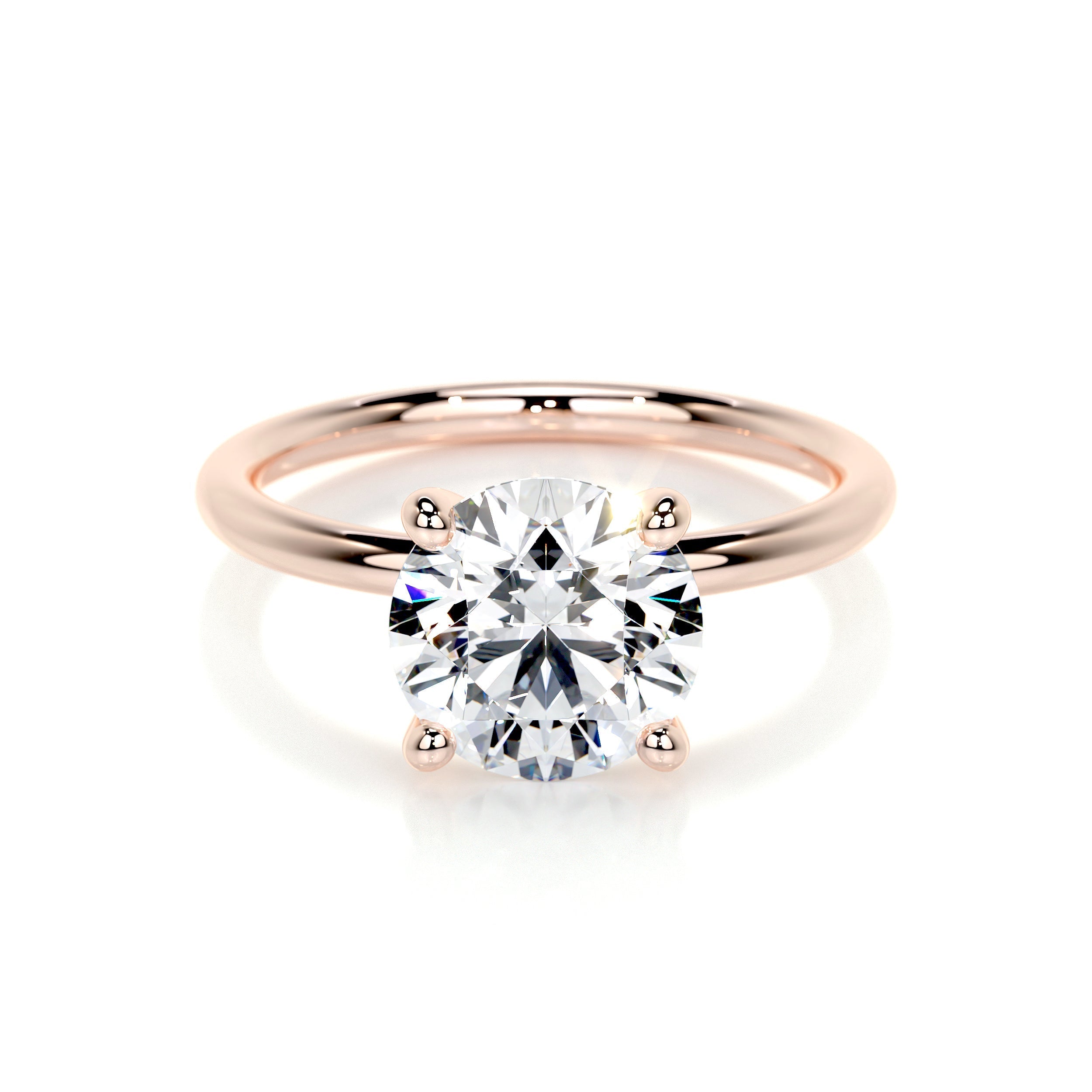 Round Solitaire Lab Grown Diamond Engagement Ring