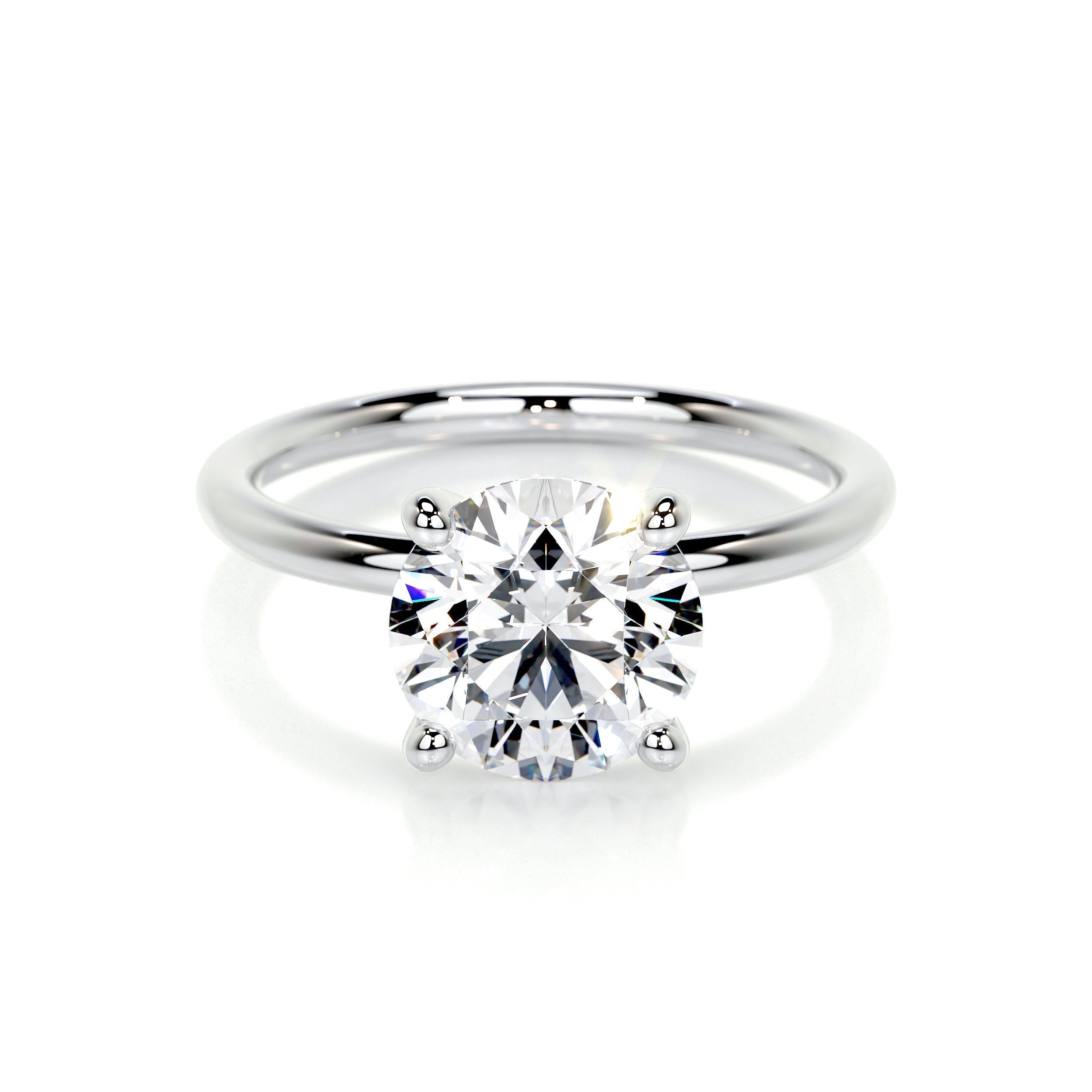 Round Solitaire Lab Grown Diamond Engagement Ring