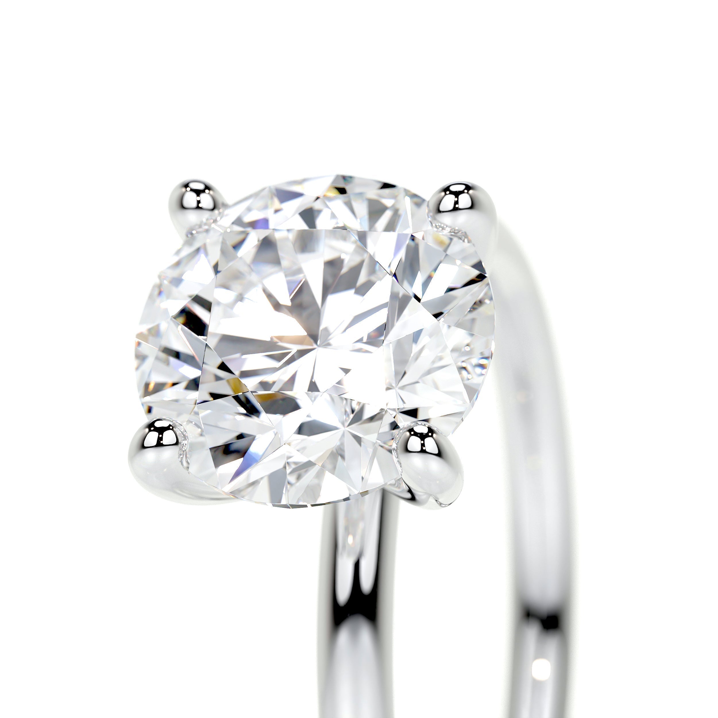 Round Solitaire Lab Grown Diamond Engagement Ring