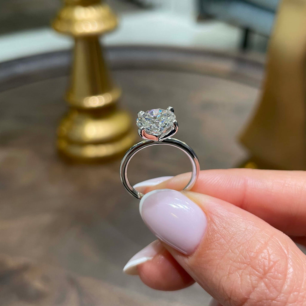Round Solitaire Lab Grown Diamond Engagement Ring