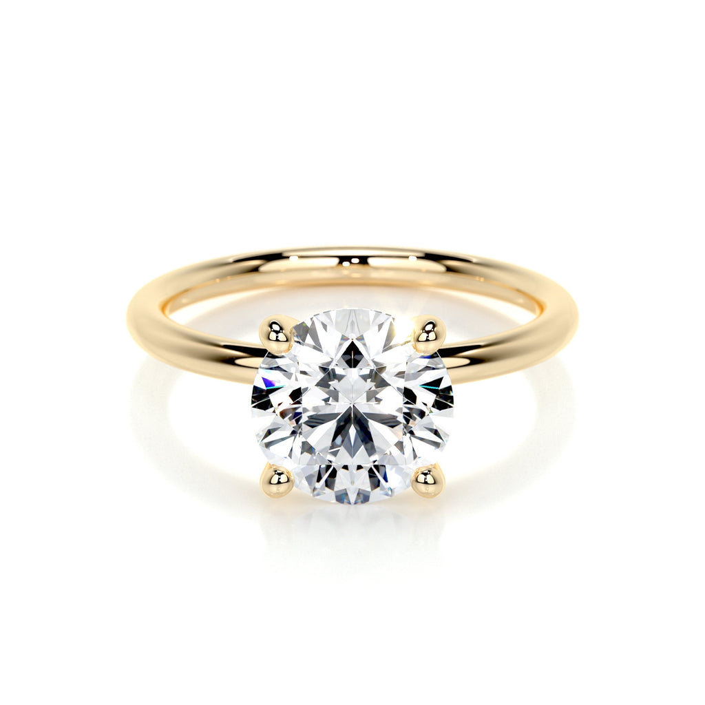 Round Solitaire Lab Grown Diamond Engagement Ring