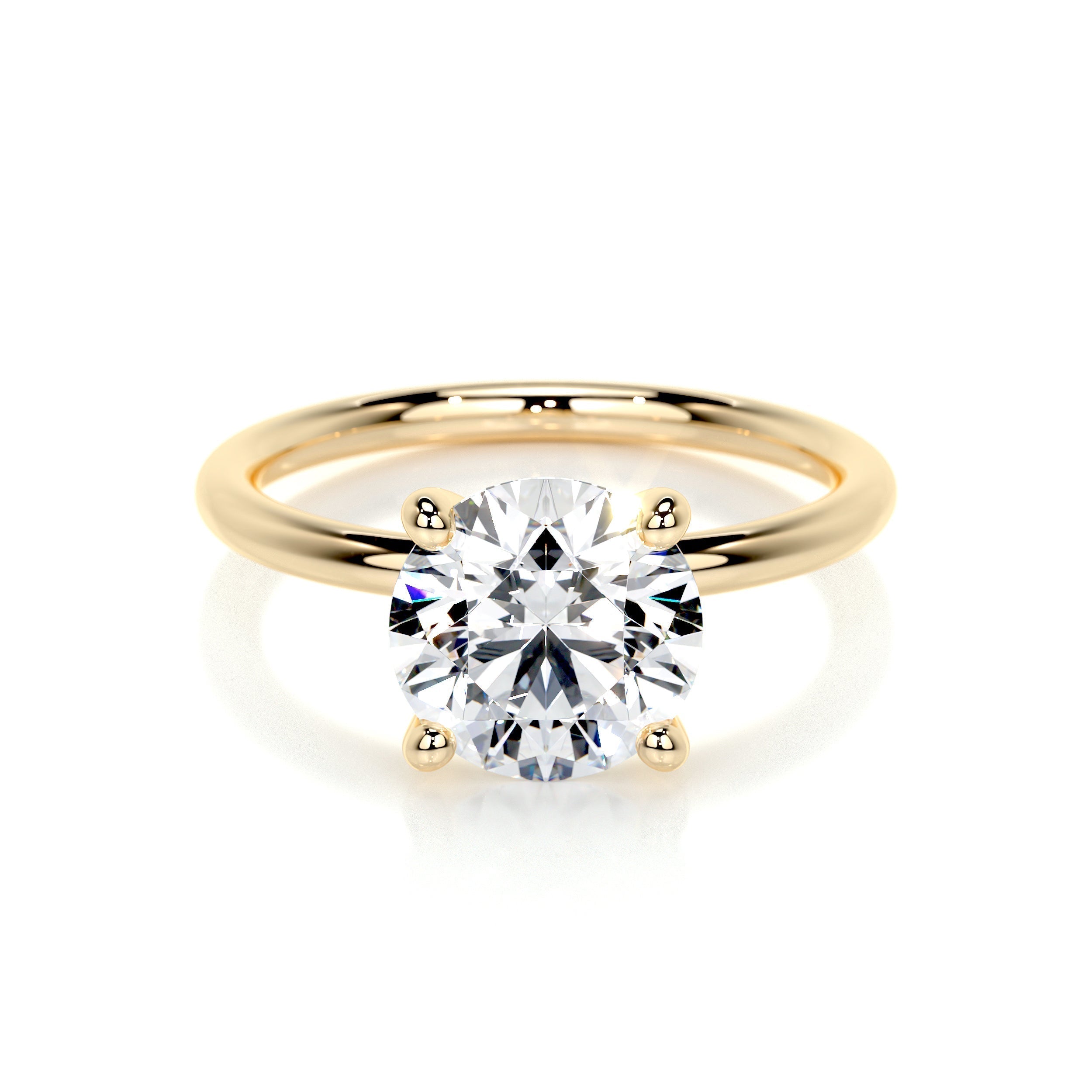 Round Solitaire Lab Grown Diamond Engagement Ring