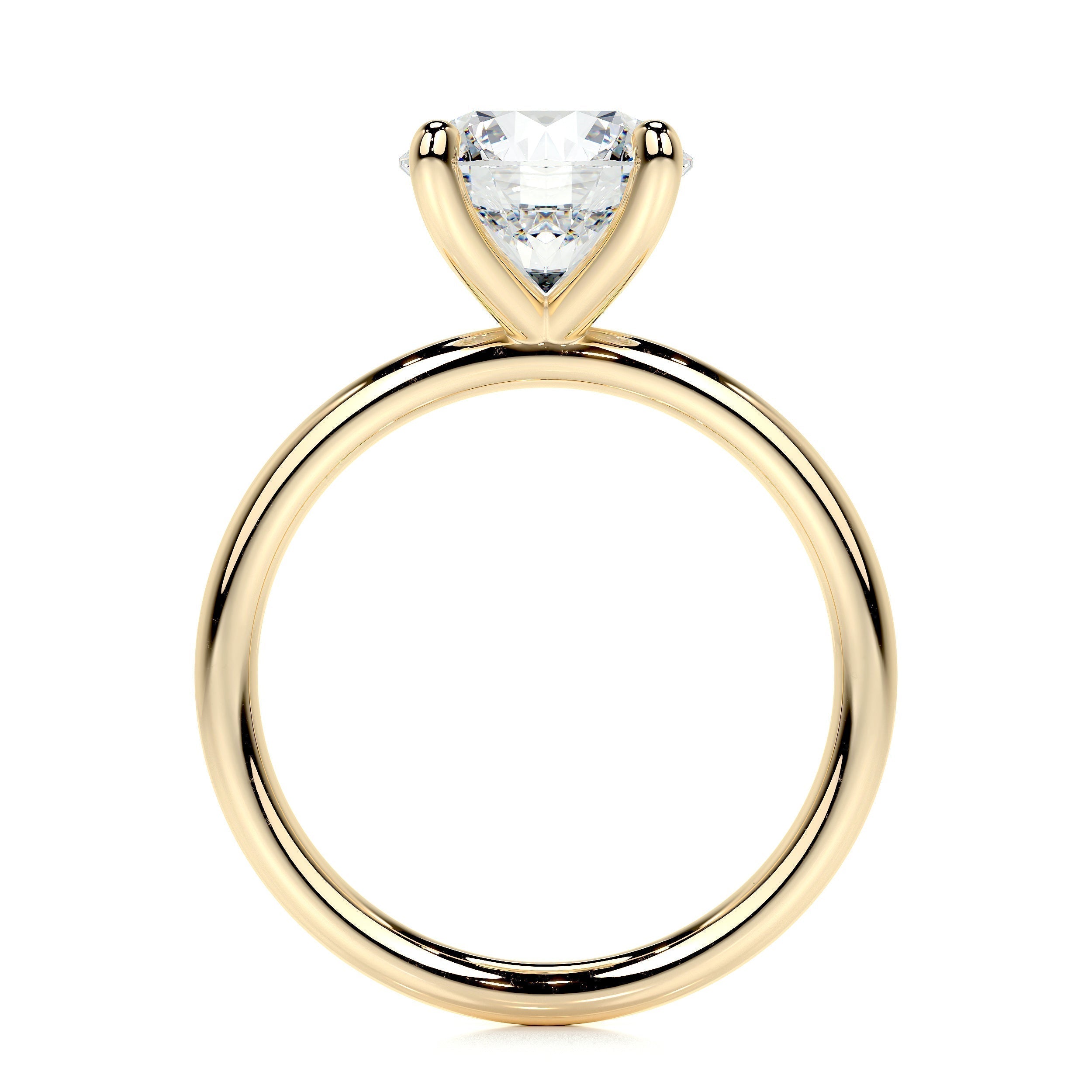 Round Solitaire Lab Grown Diamond Engagement Ring